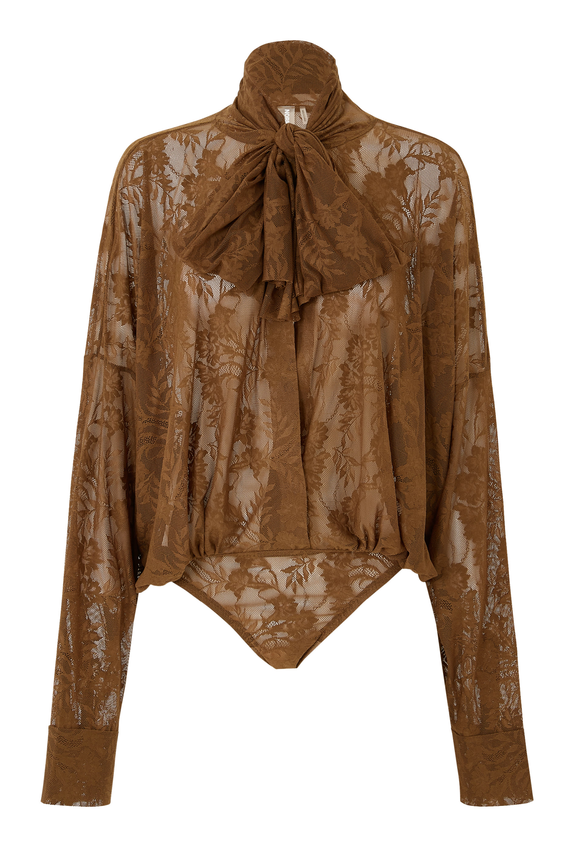 بودي سوت بتصميم قميص بي أف أن كاي بقصة فضفاضة جدا مزين بفيونكة 