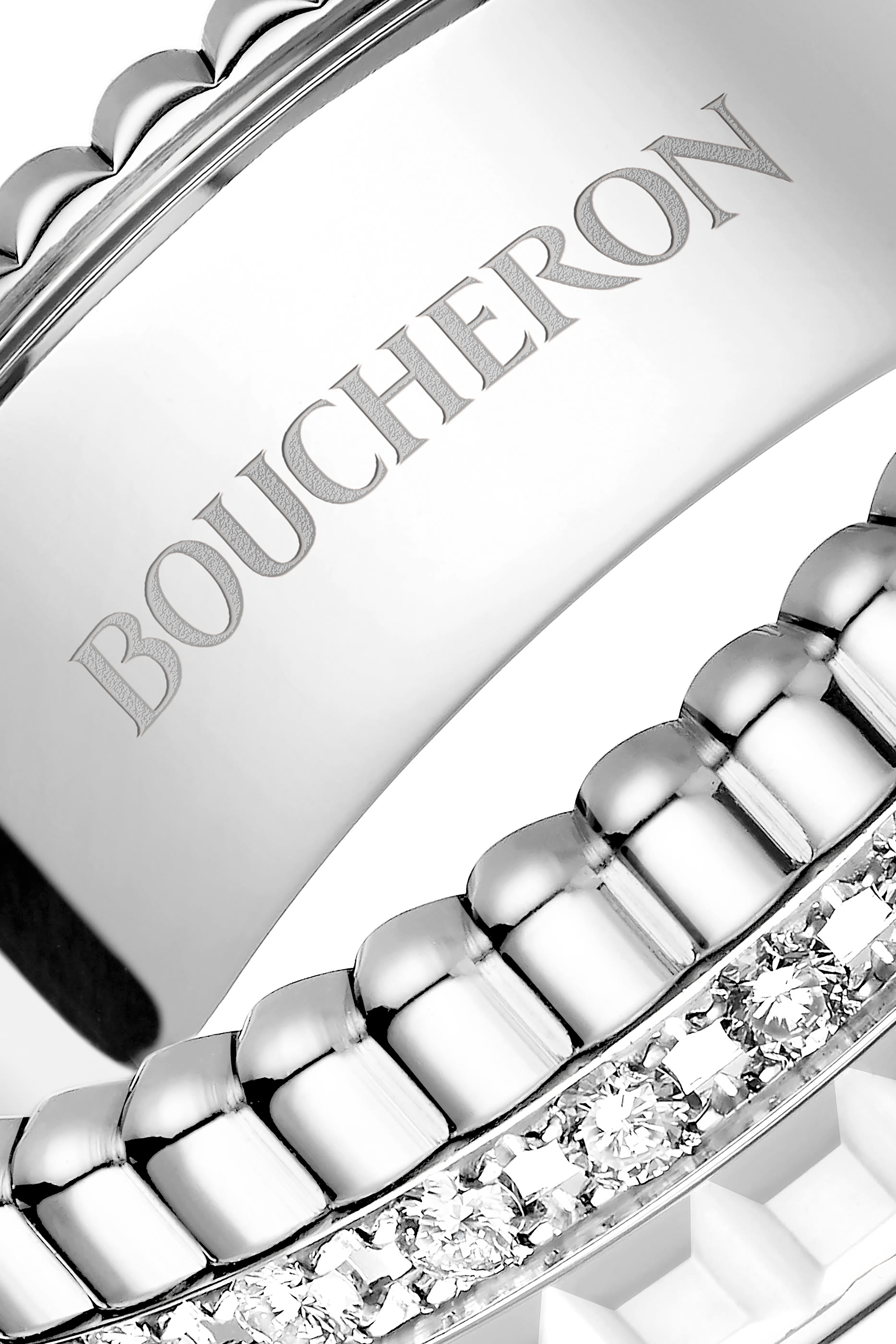 Quatre Pure Edition Small Ring, 18k White Gold & Diamonds