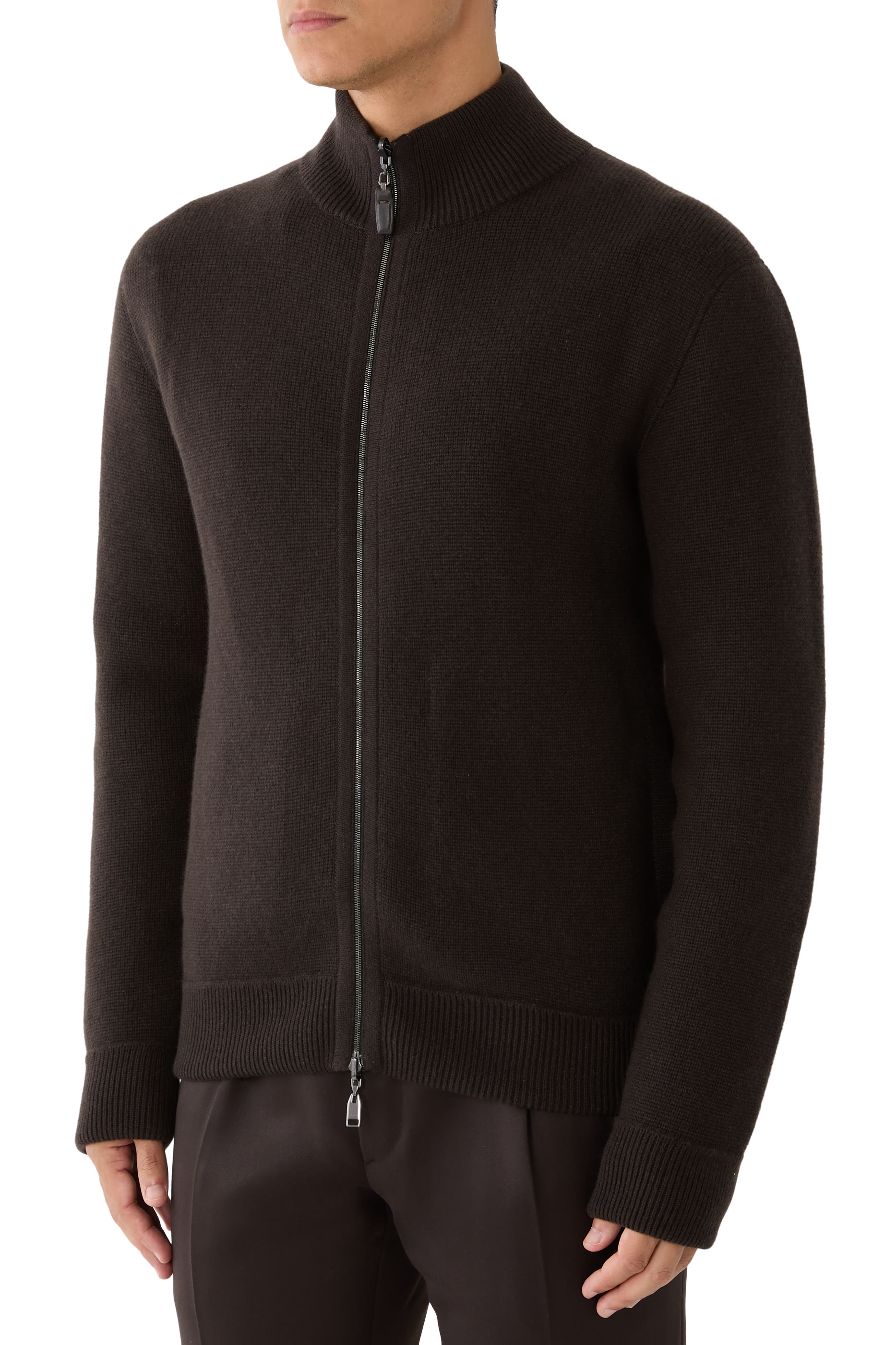 جاكيت بتصميم بوجهين بسحاب كامل