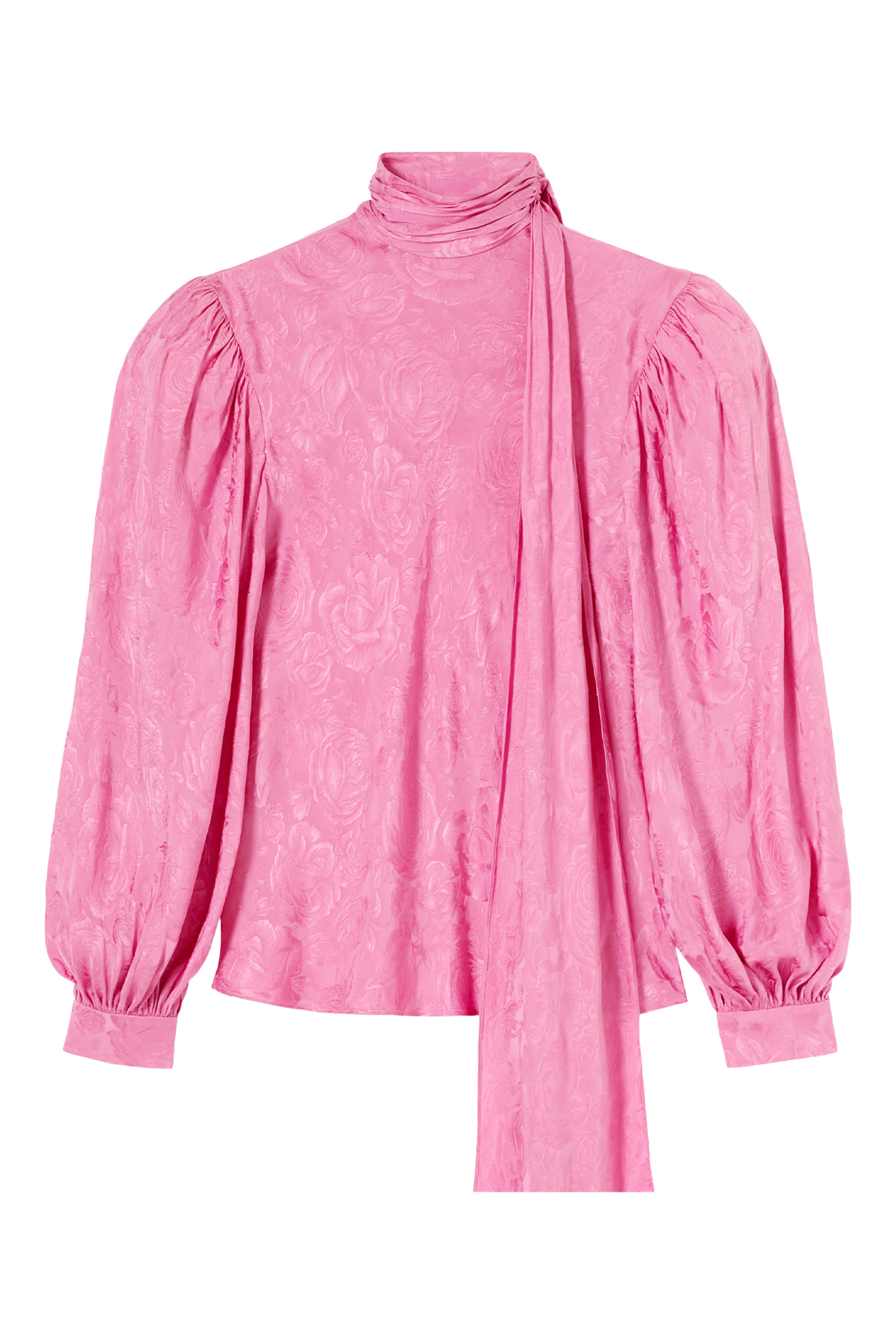 قميص مزين بشريط حرير تويل