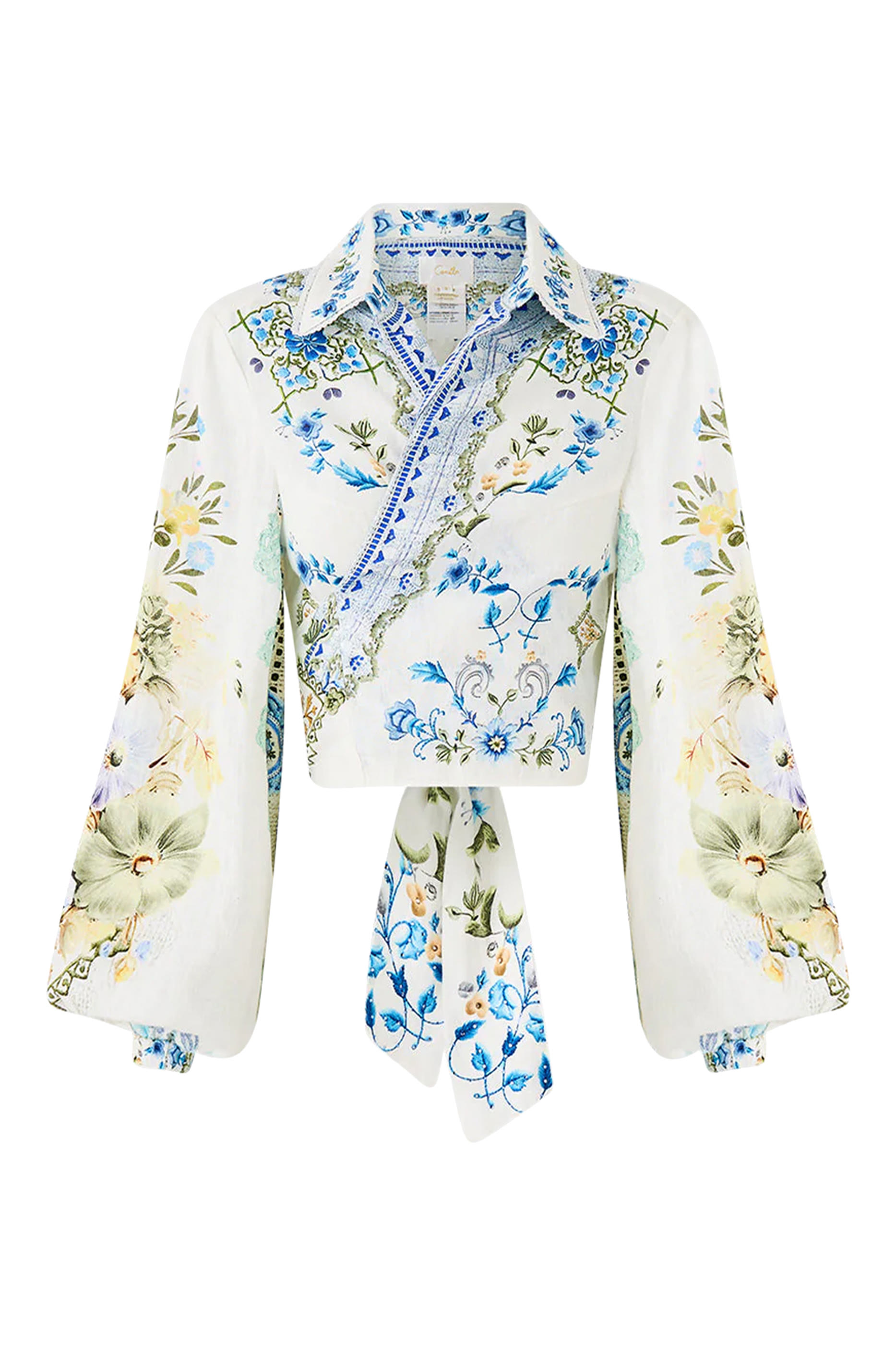 قميص قصير بتصميم ملفوف