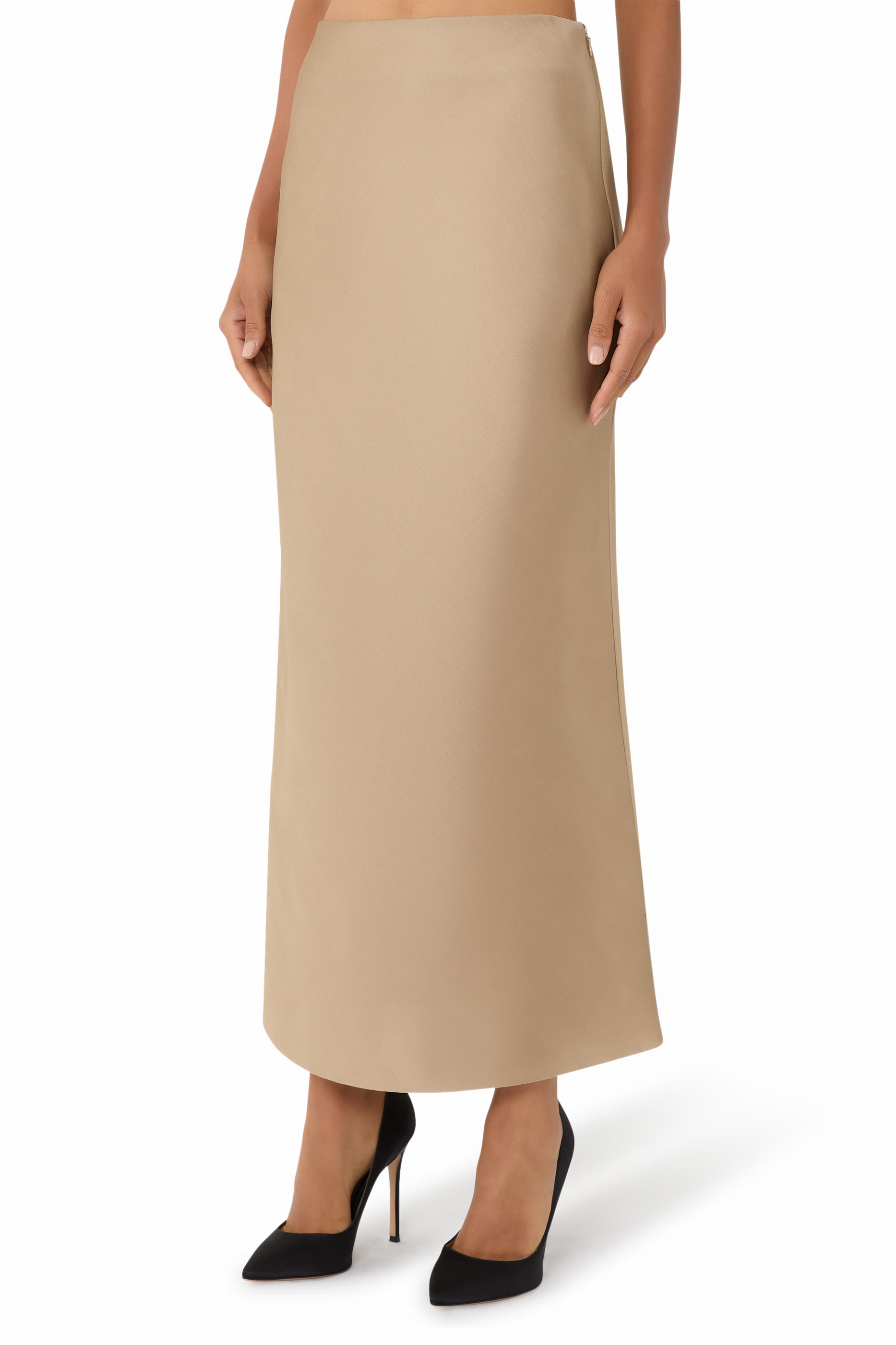 تنورة نوي فيتناميز بتصميم سهل الارتداء حرير