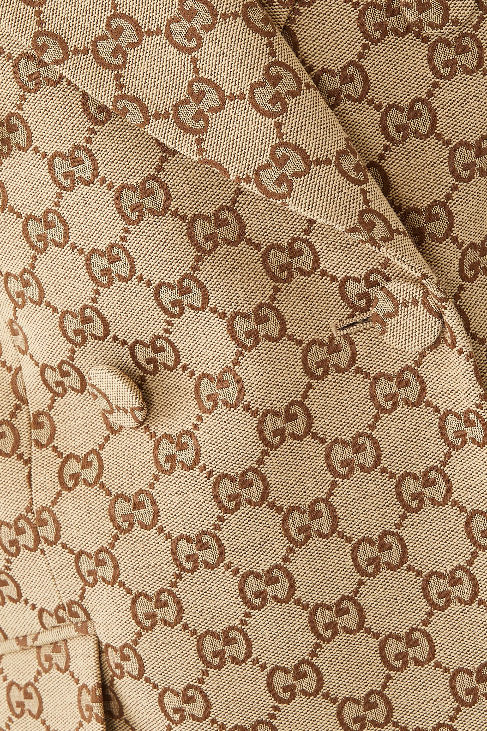 جاكيت بصفي أزرار قماش قنب أصلي محفور بحرفي شعار الماركة