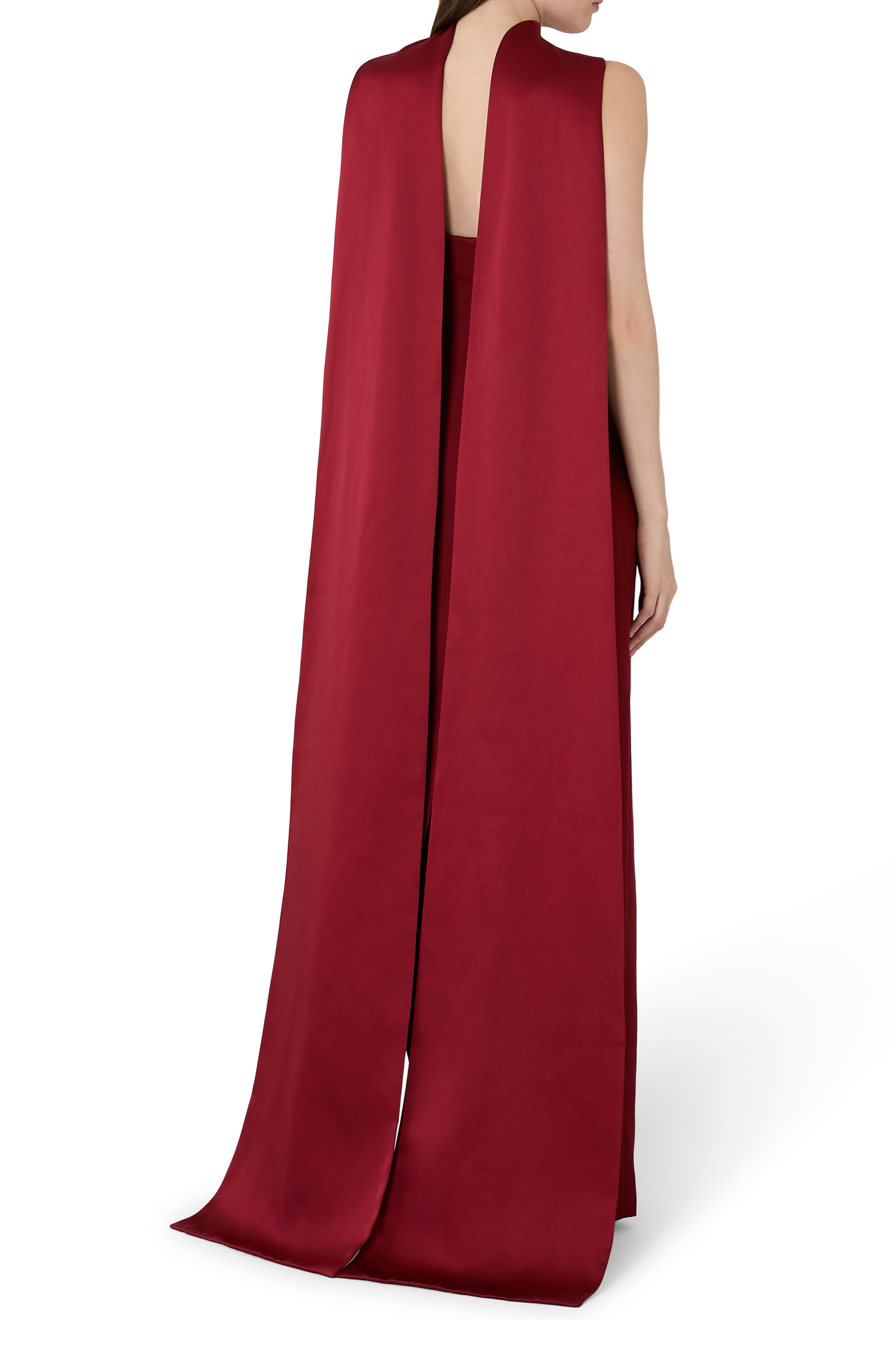 فستان سهرة لوز حرير تافيتا