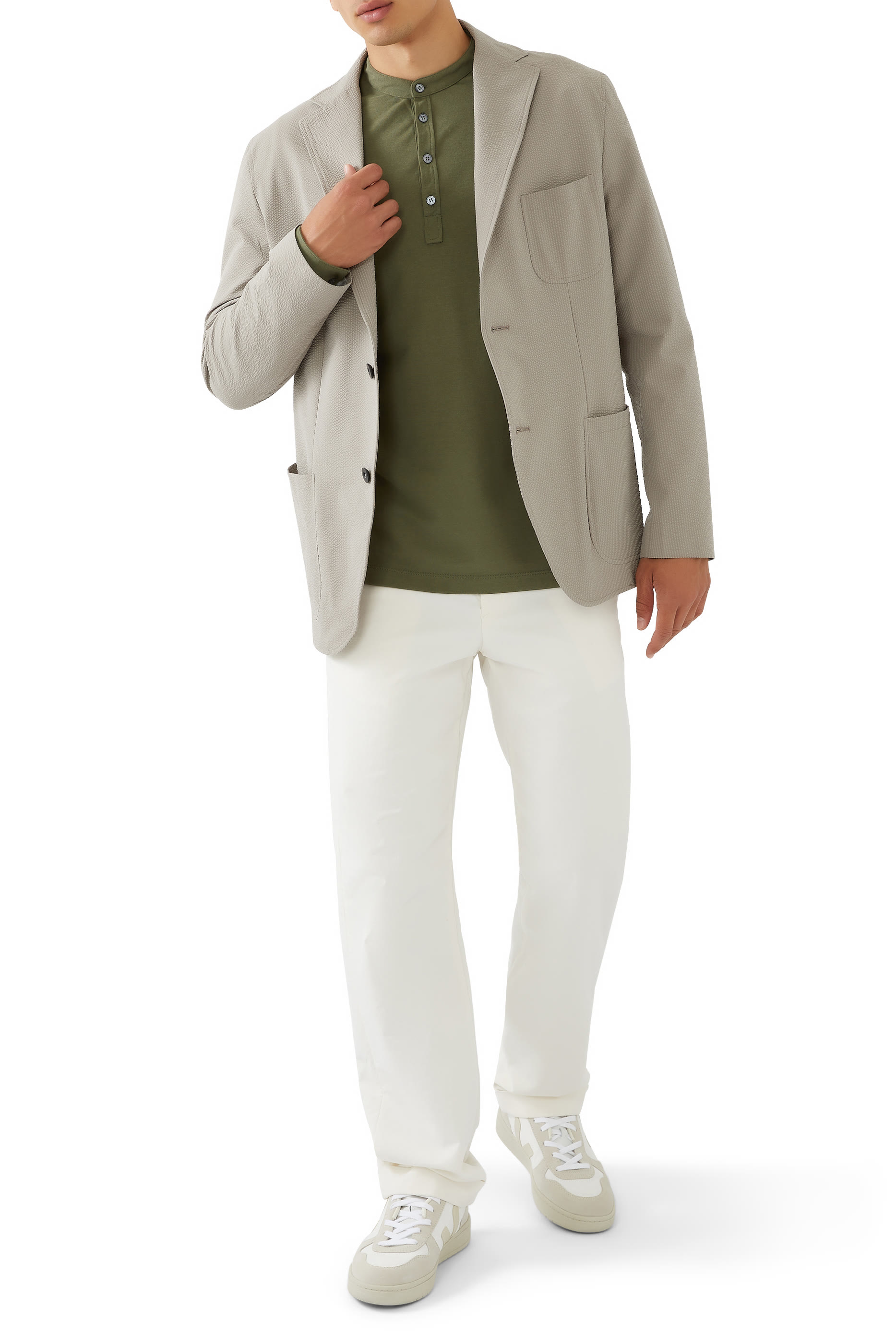 قميص سيراف زانون بأكمام طويلة وقصة ضيقة