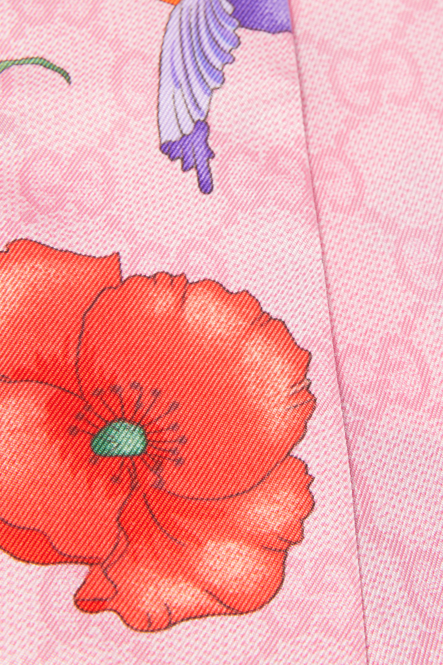 ربطة عنق بنقشة زهور حرير تويل