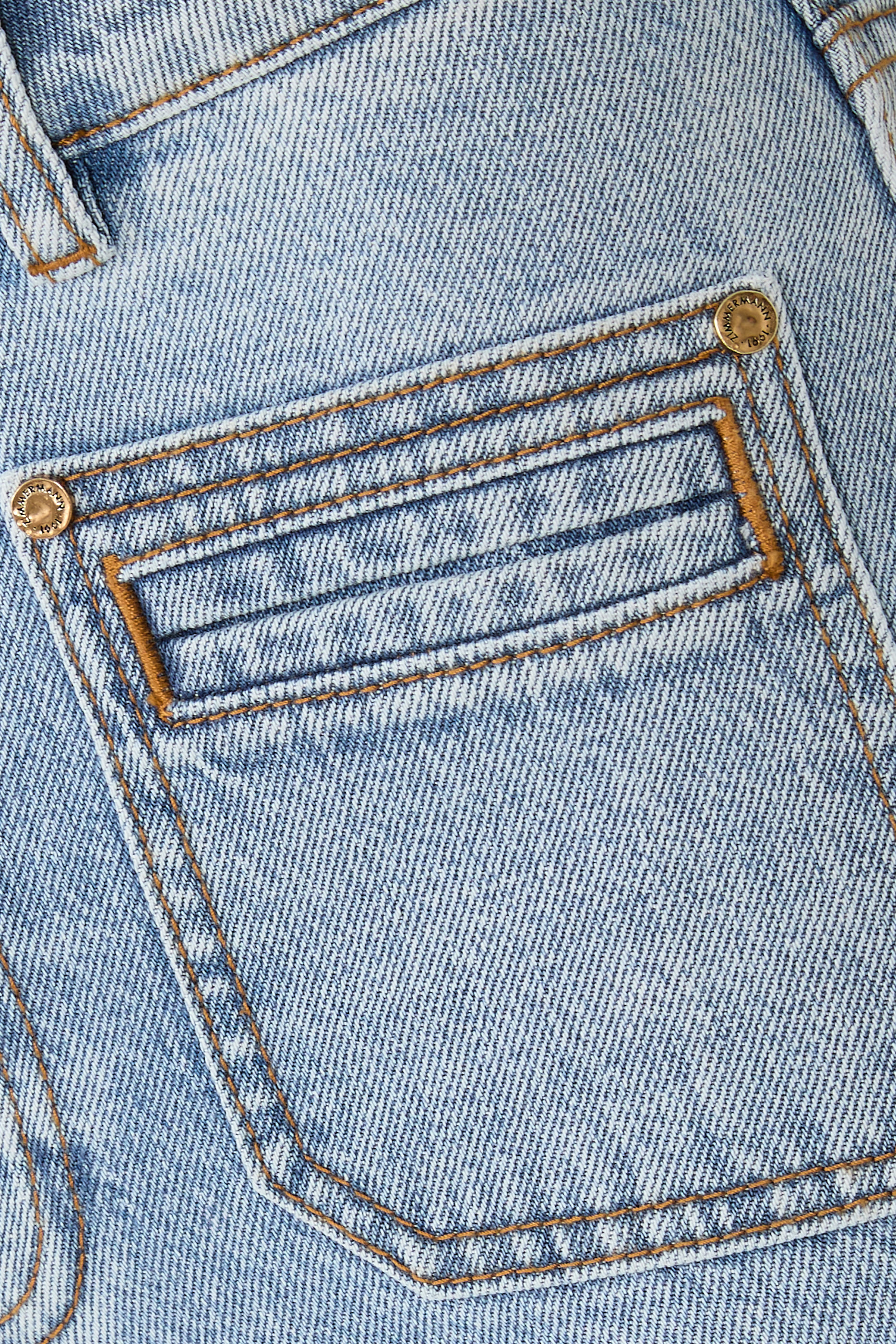 بنطال جينز بحواف واسعة دنيم