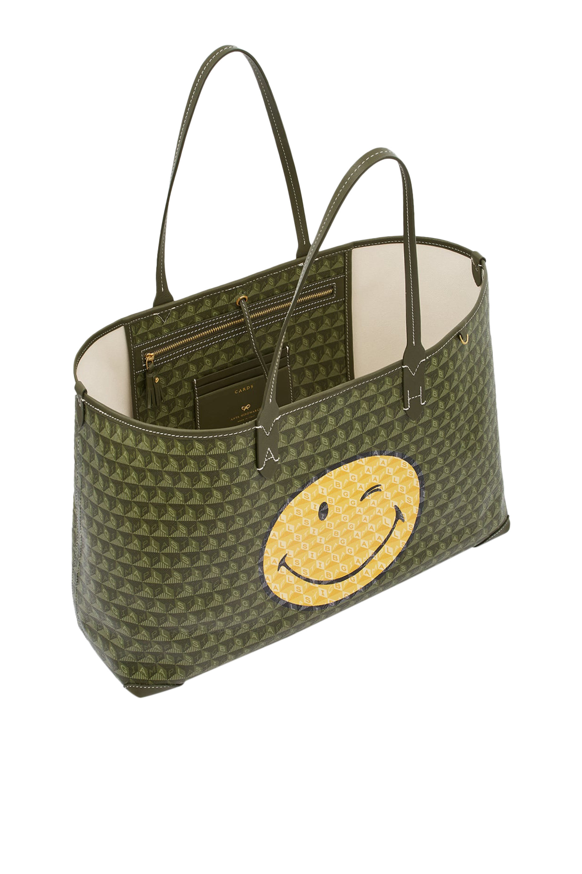 حقيبة يد آي ام ايه بلاستيك باج بطبعة وجه بغمزة