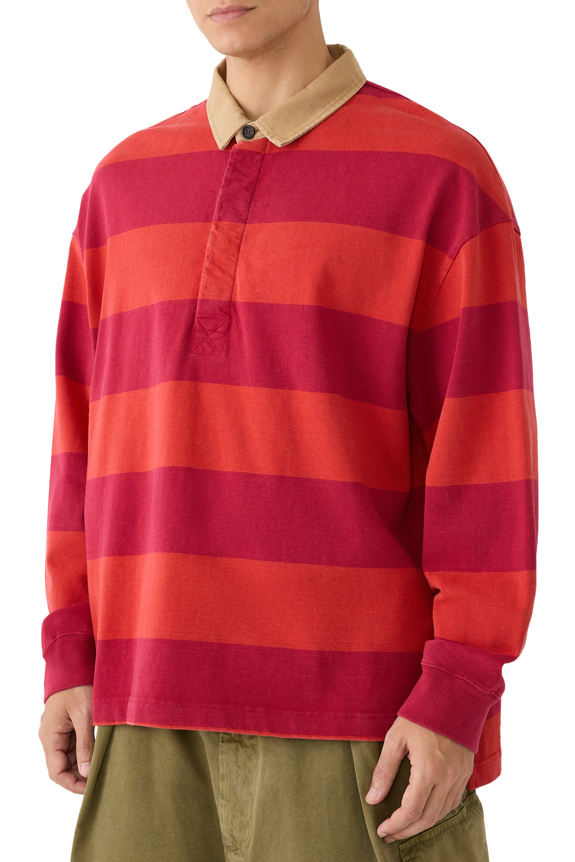 قميص بولو رغبي بقصة فضفاضة