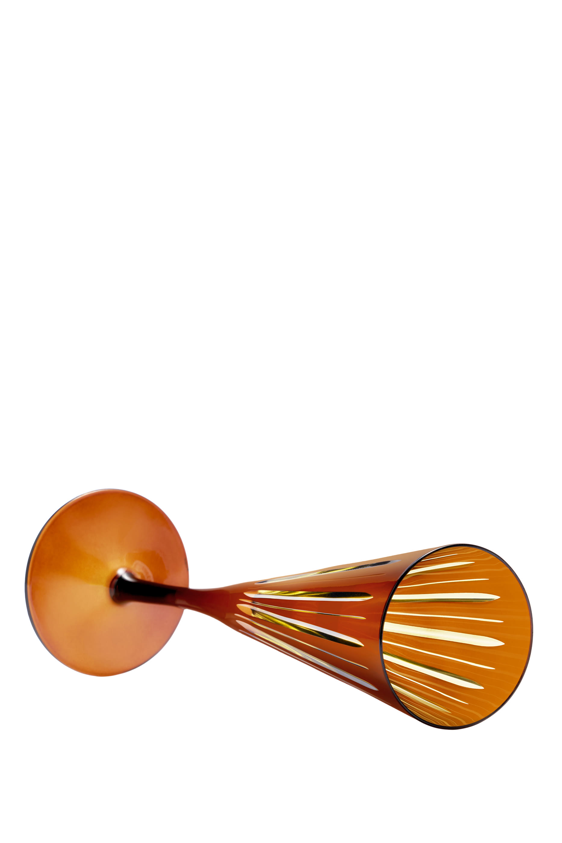 طقم كاسات رفيعة بريسم أمبر، 4 قطع