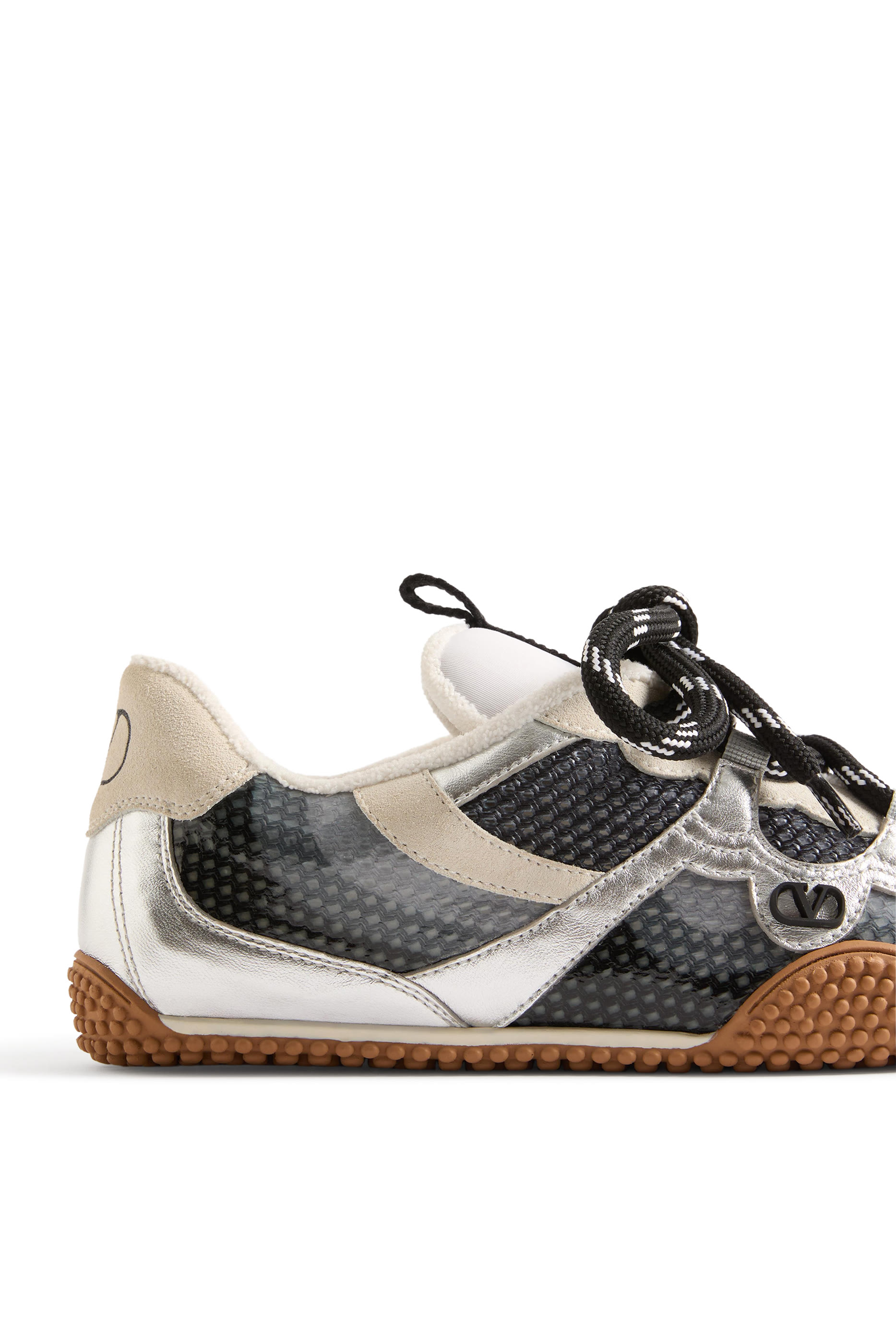 سنيكرز أمفيبيا جلد عجل مطاطي وجلد نابا لامع