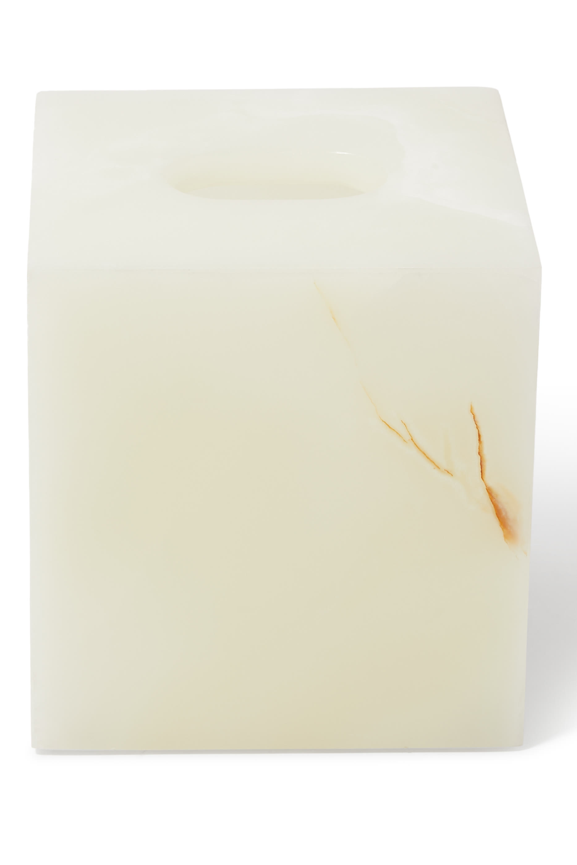 حامل منادل ورقية عقيق أبيض