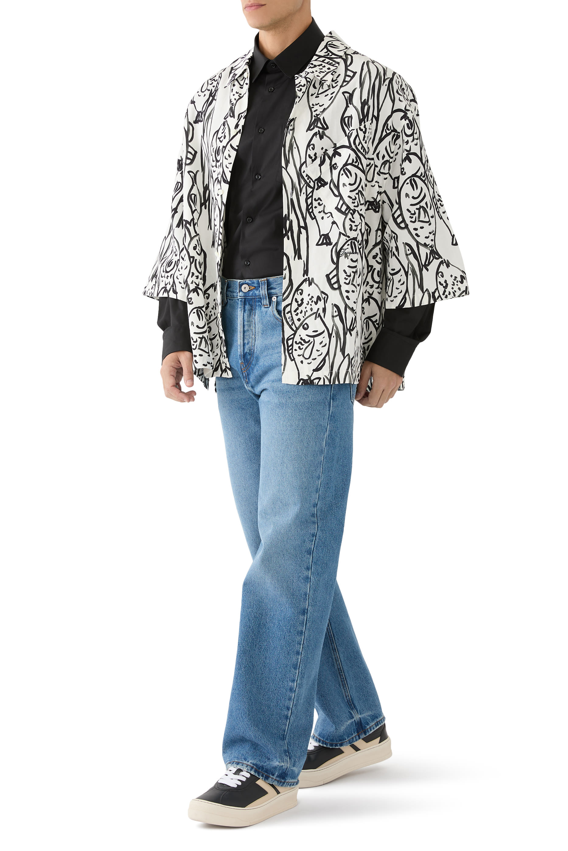 بنطال دنيم دي نيم بقصة ساق مستقيمة