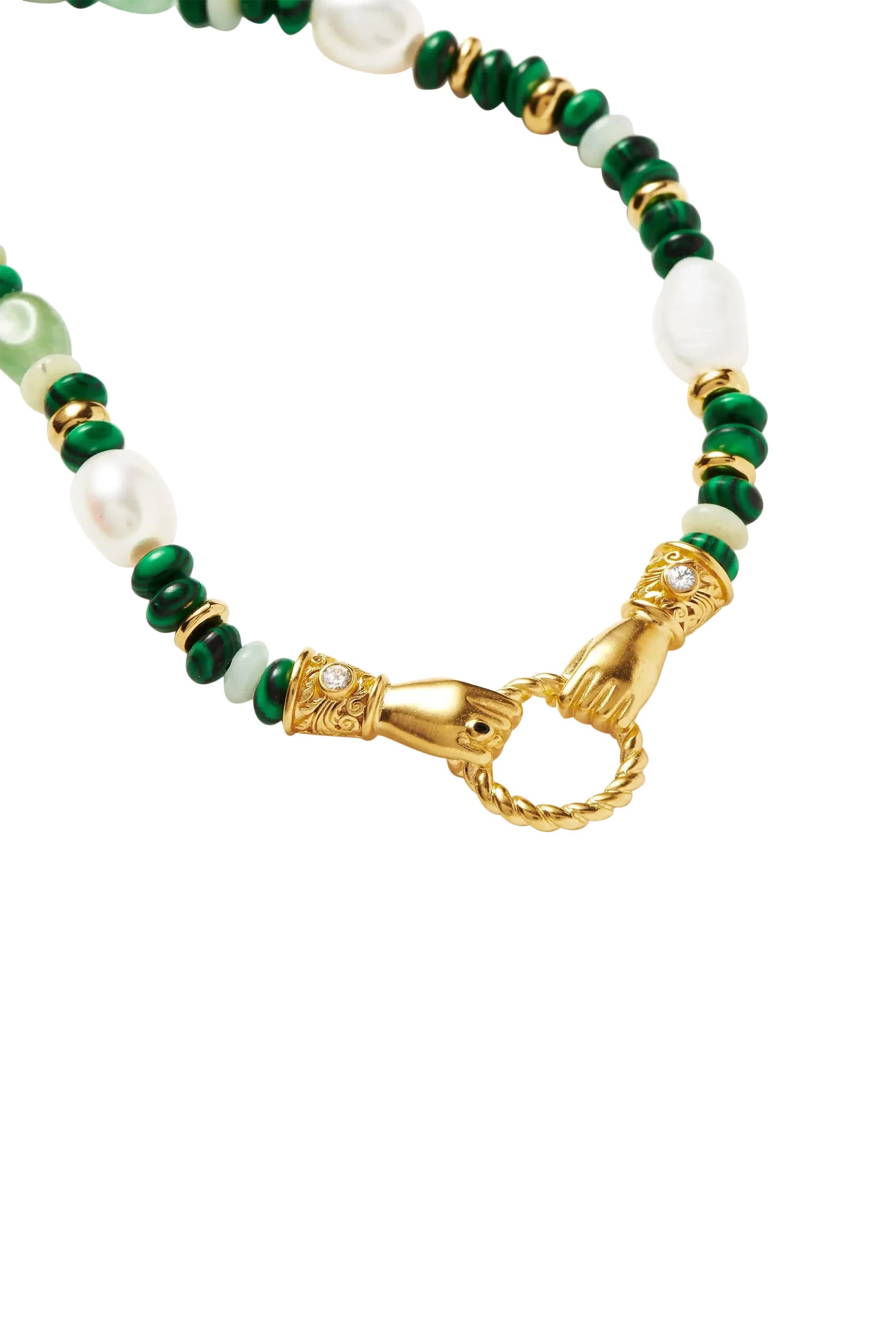 Harris Reed in Good Hands Beaded Gemstone Necklace