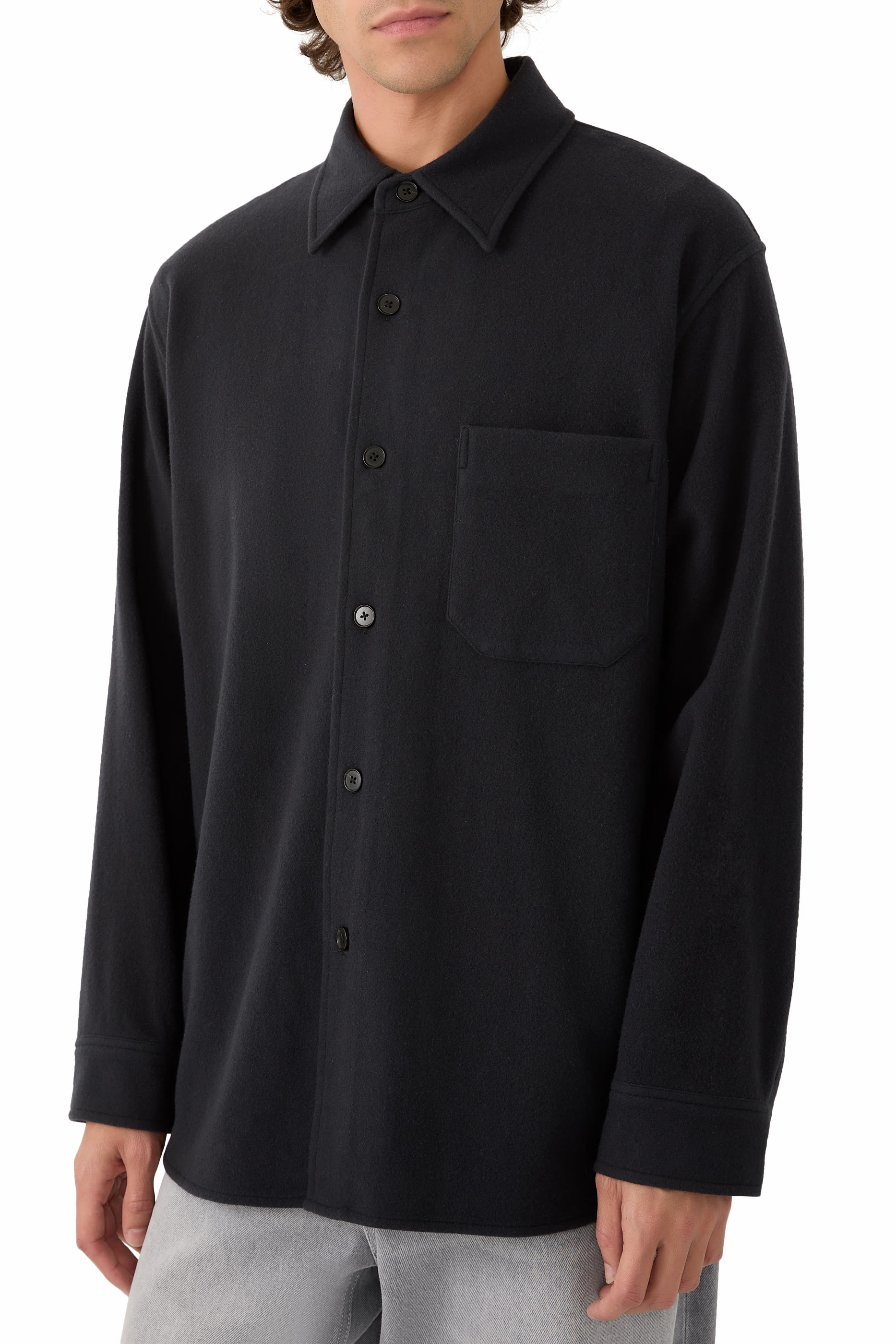 قميص فلانيل صوف فاخر ناعم