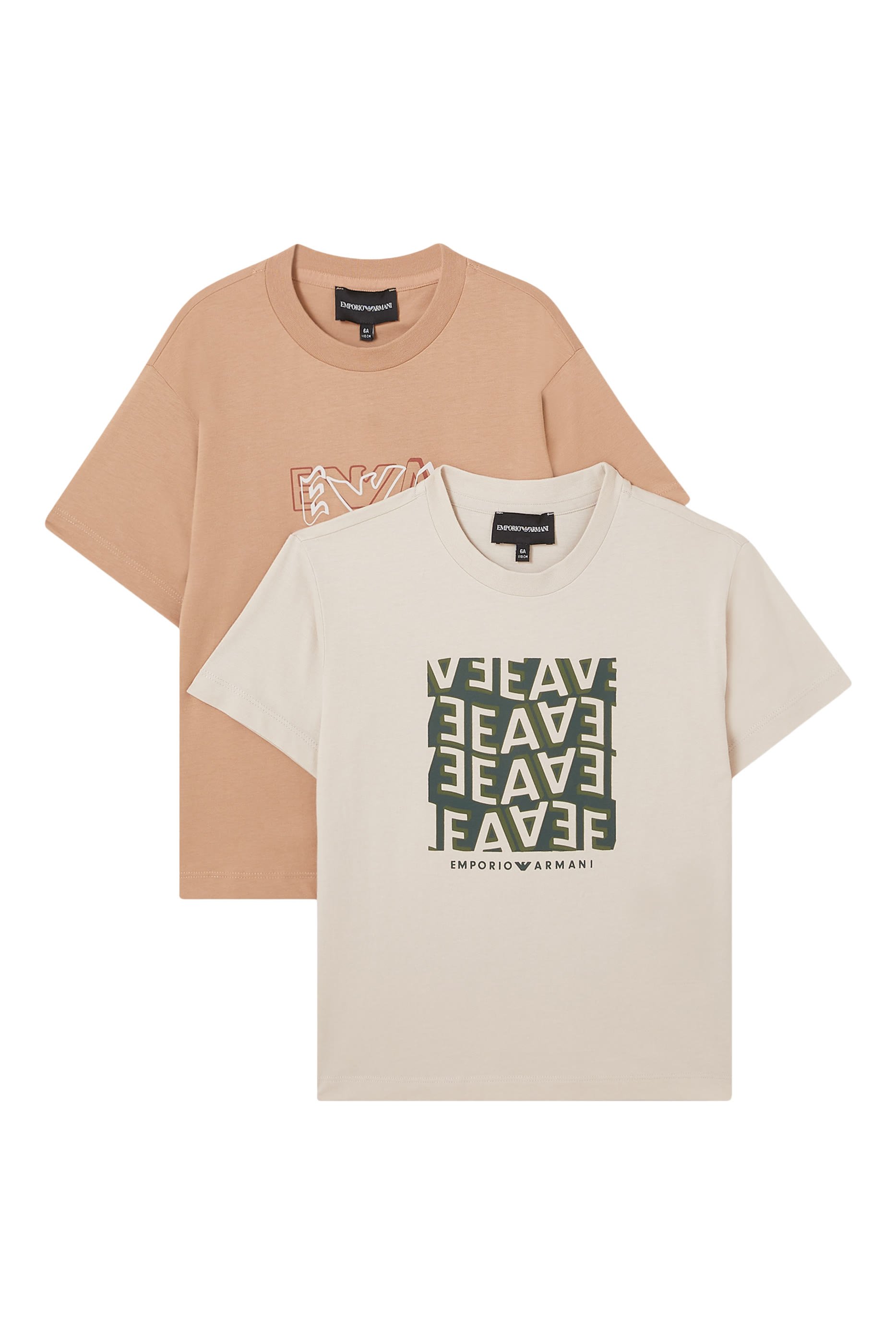 طقم تيشيرت بشعار الماركة، قطعتين للأطفال