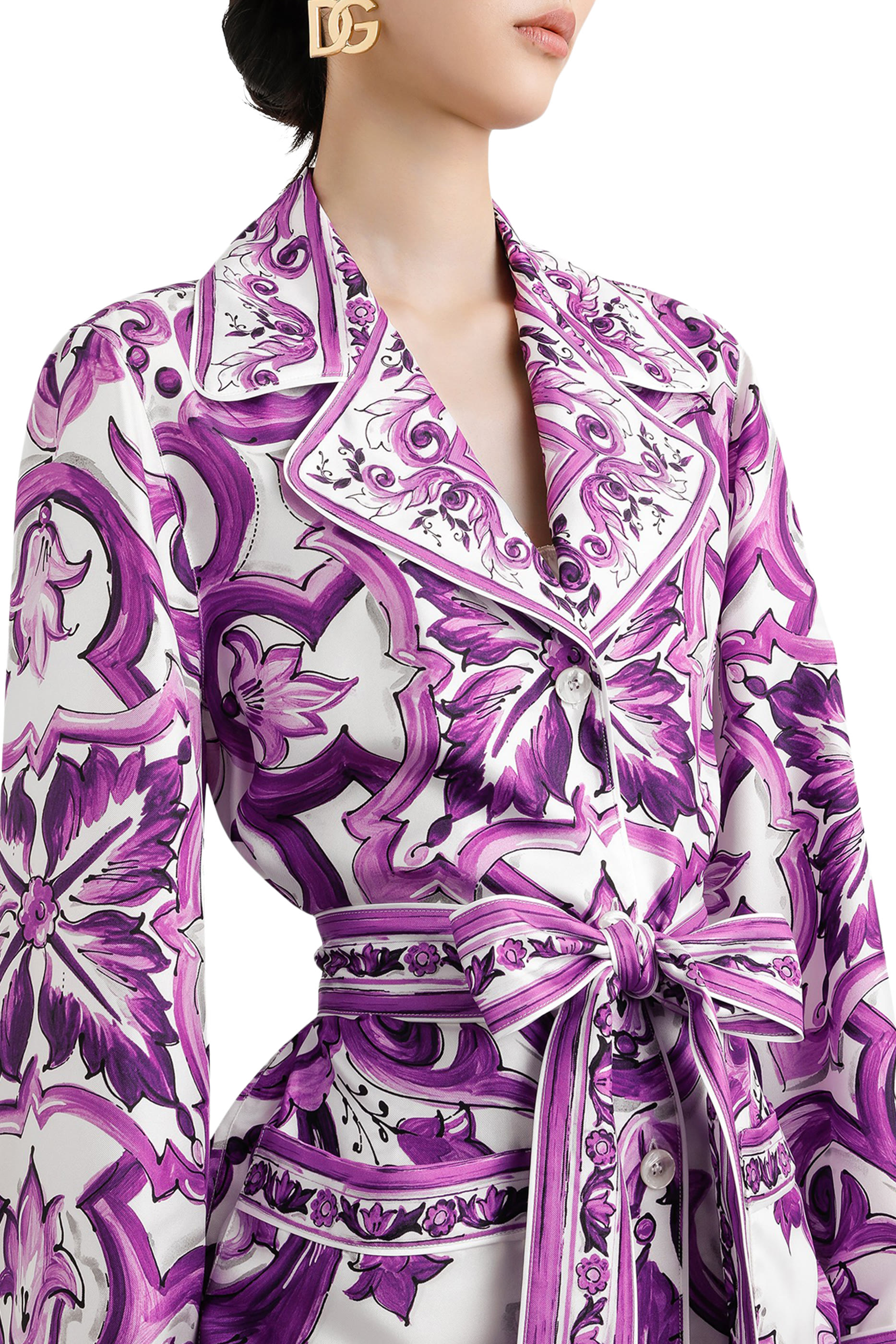 قميص بنقشة مايولكا تويل