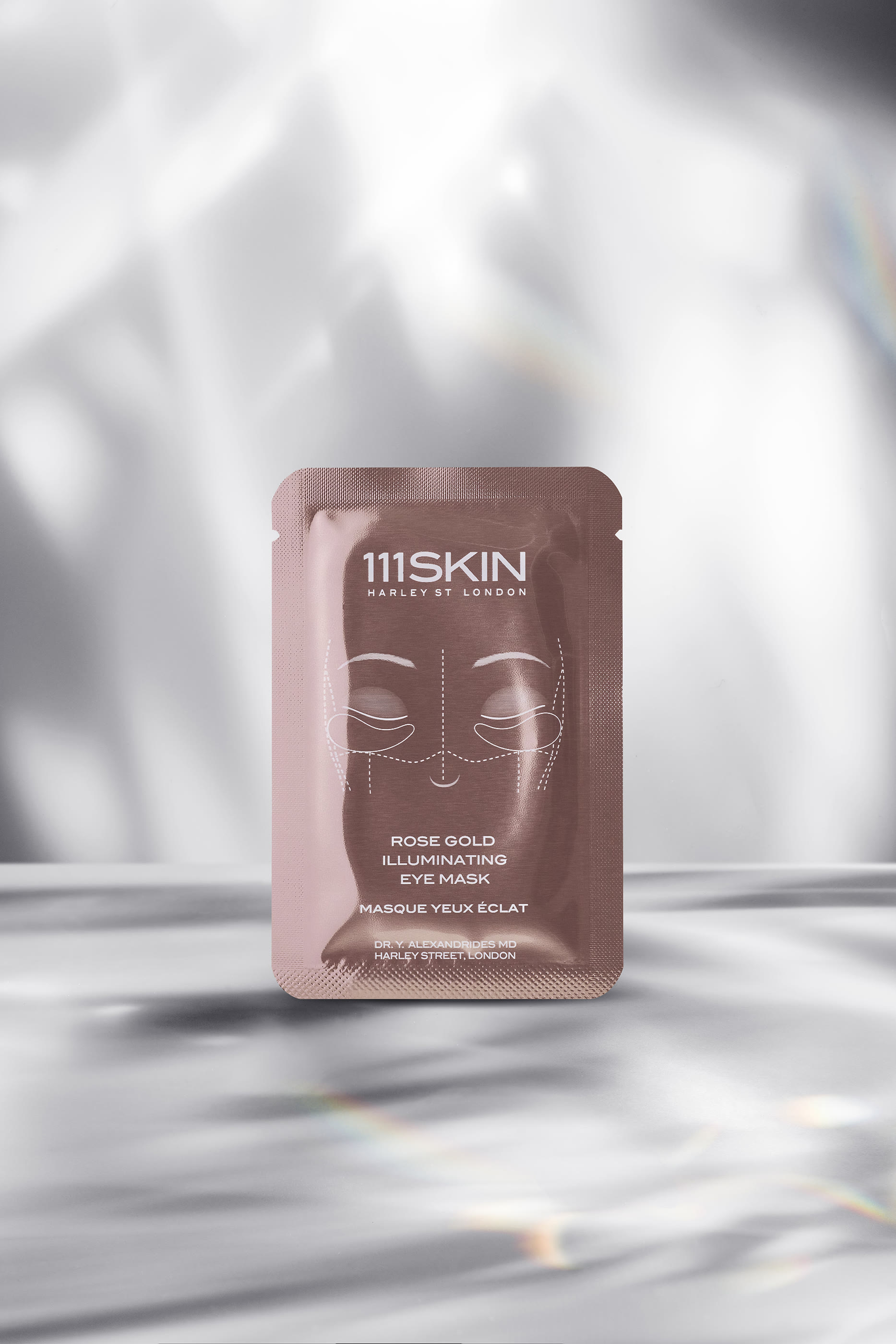 طقم أقنعة لتفتيح بشرة العينين بالذهب الوردي، 8 أقنعة