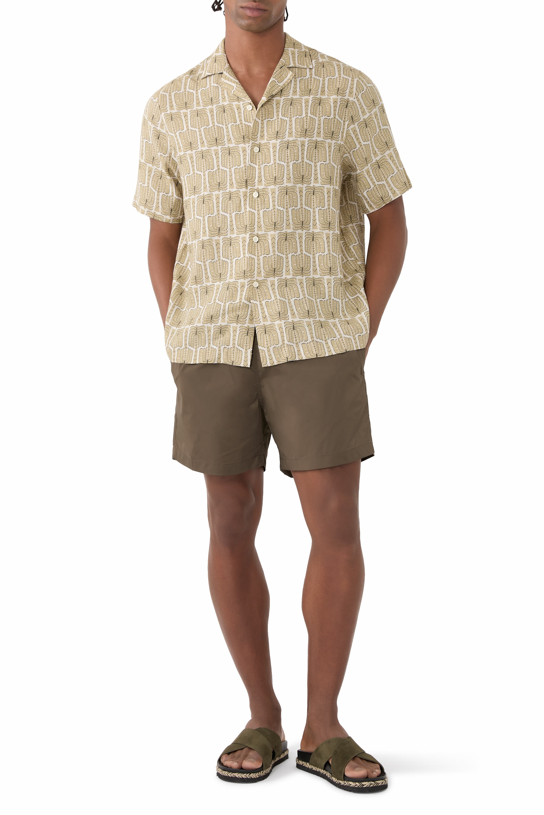 شورت سباحة سالفادور بخصر مطاطي