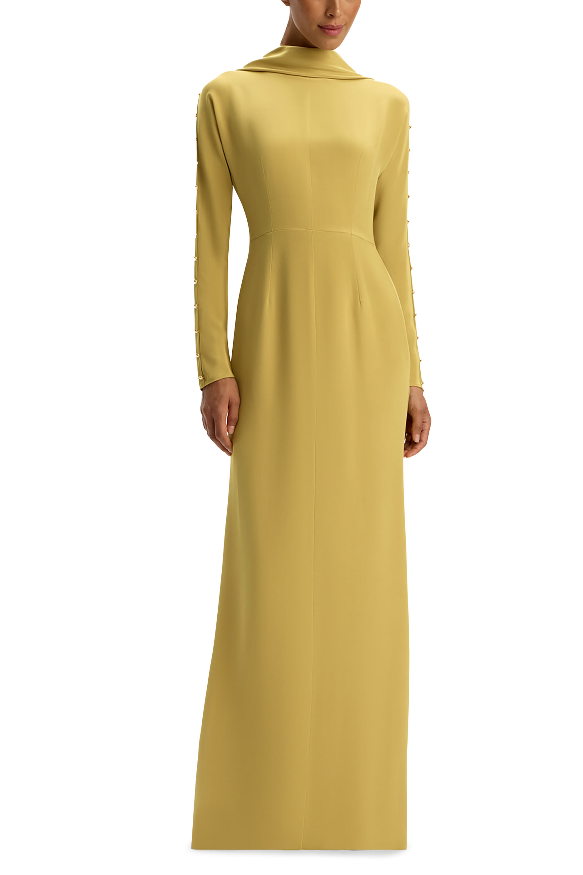 فستان طويل حرير