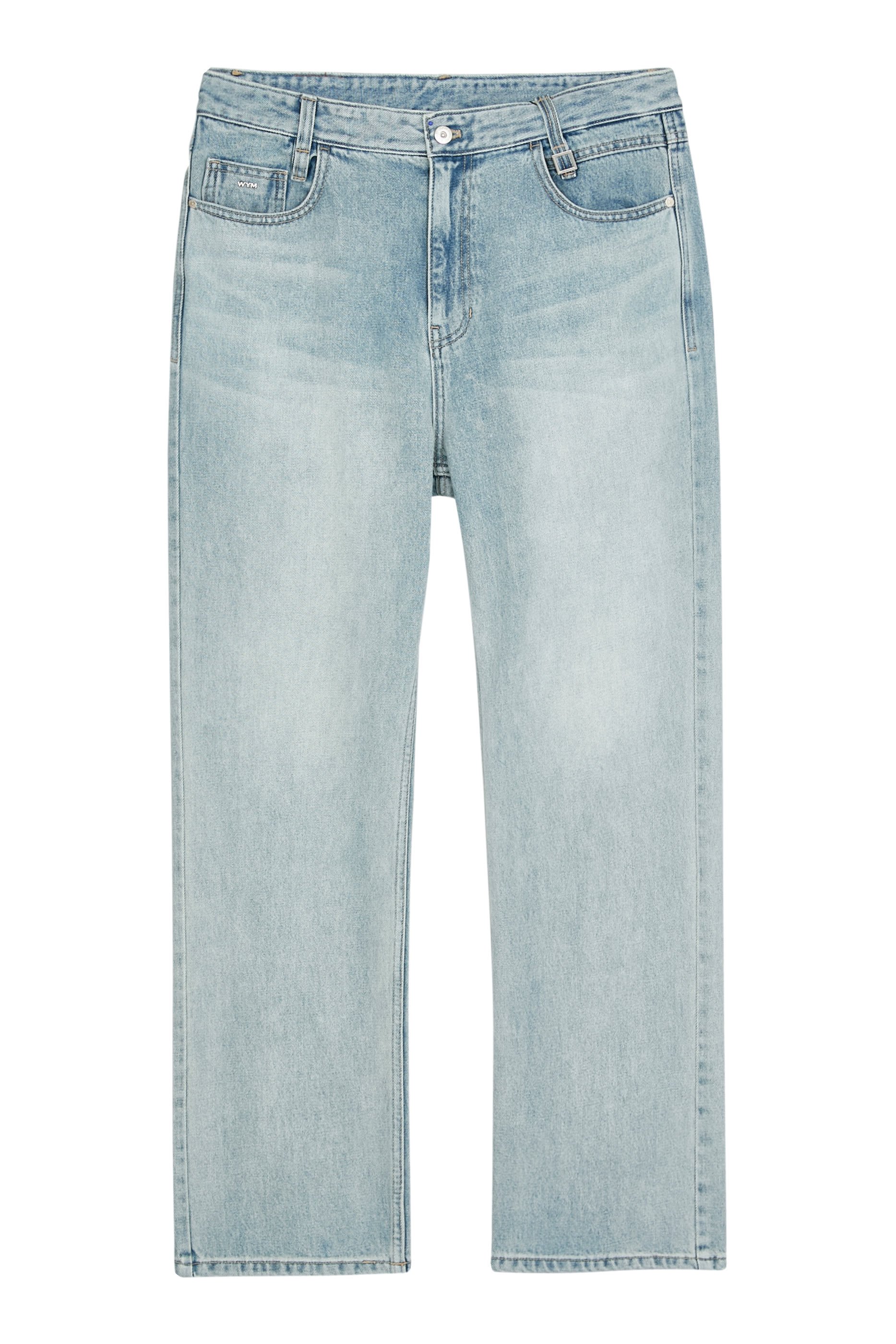 بنطال بقصة ساق مستقيمة دنيم