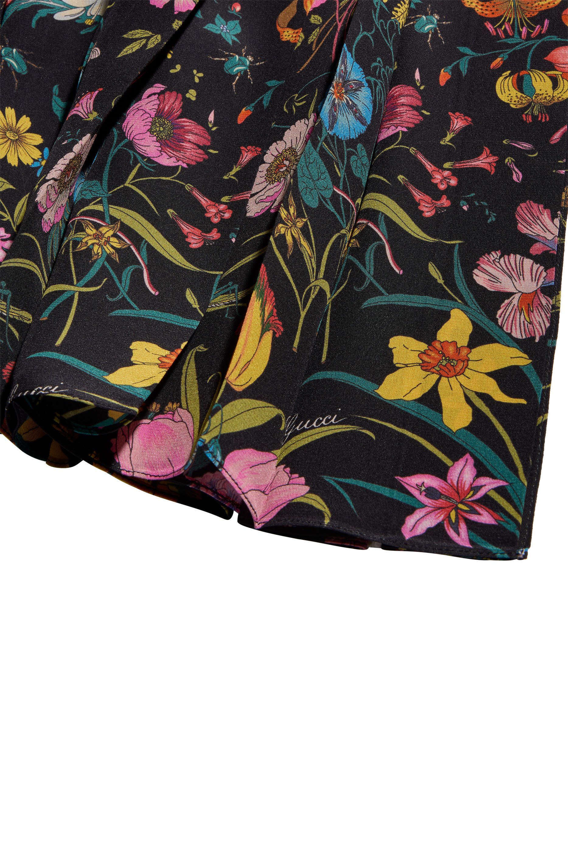 تنورة متوسطة الطول بطبعة أزهار بالكامل