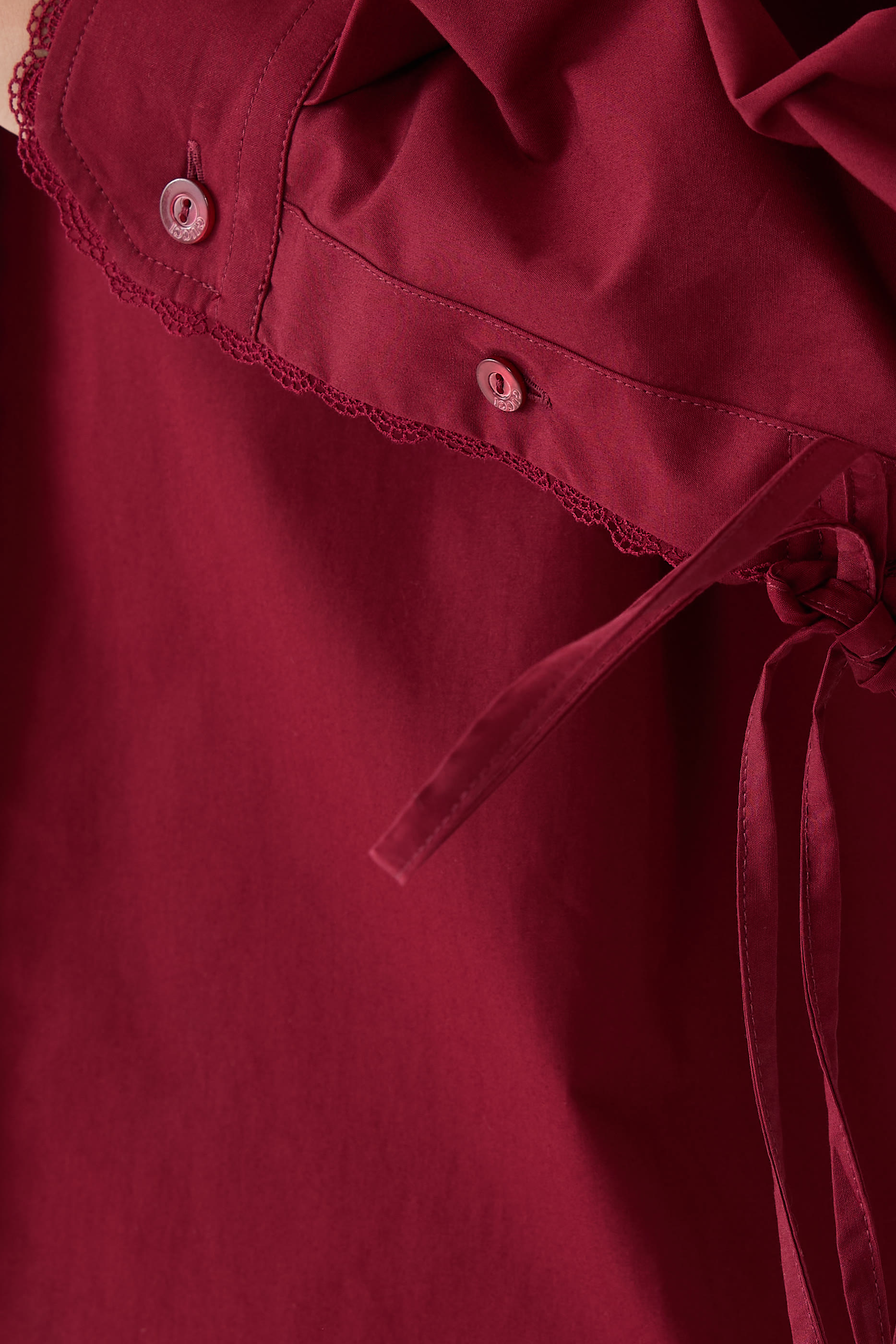 قميص مع ربطة قطن بوبلين