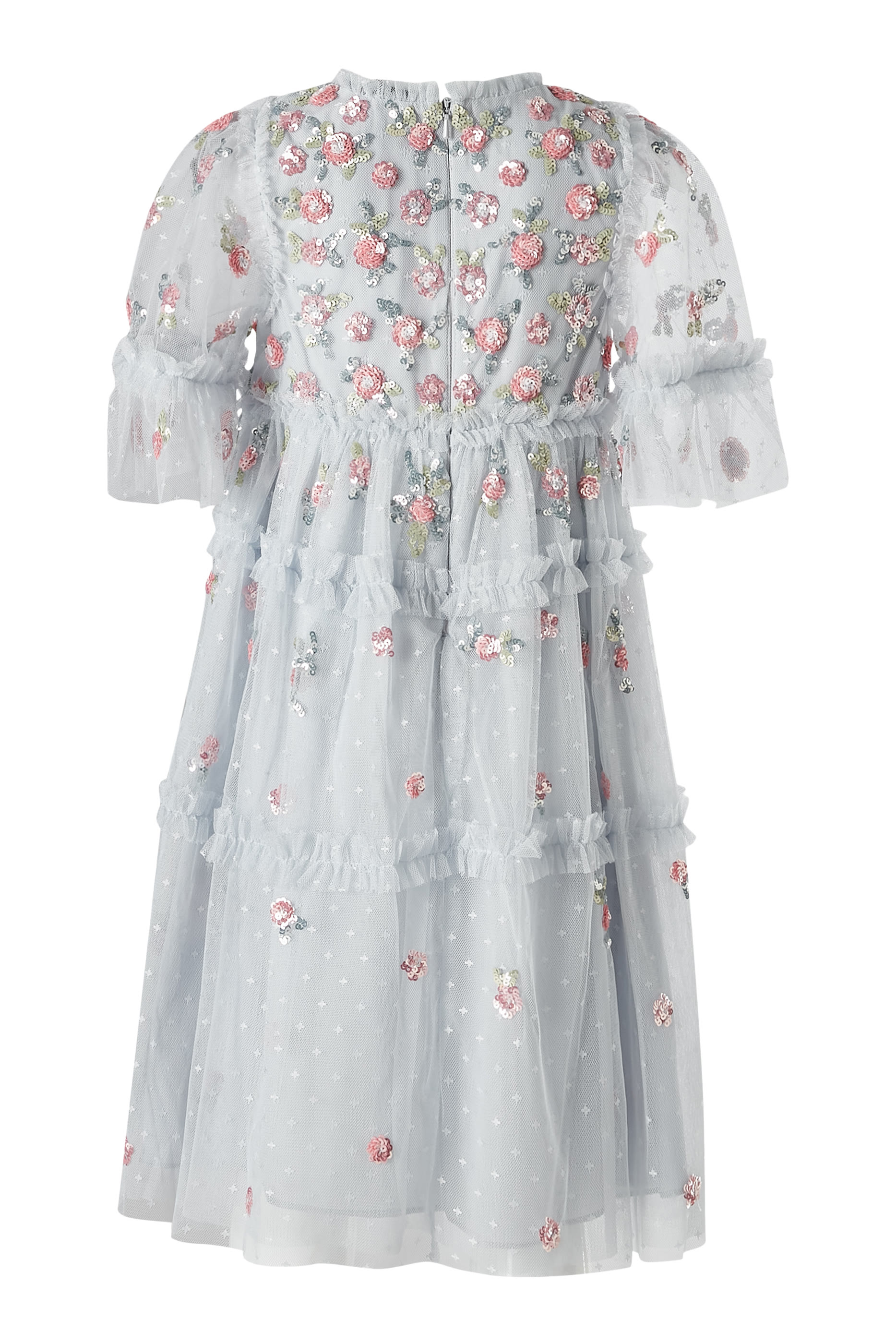 فستان شيمر ديستي بأكمام قصيرة للأطفال