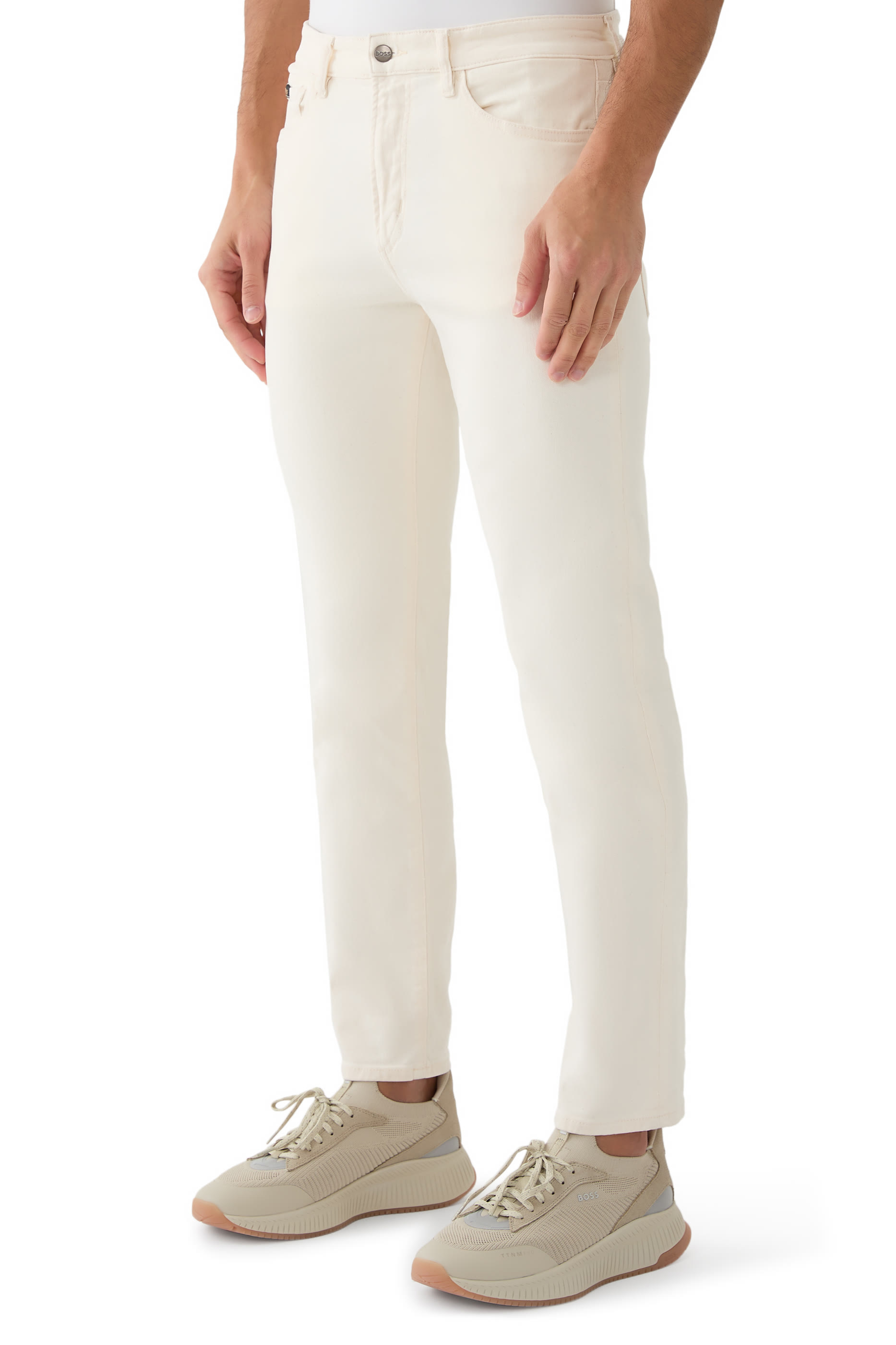 بنطال جينز بقصة ضيقة دنيم مطاطي