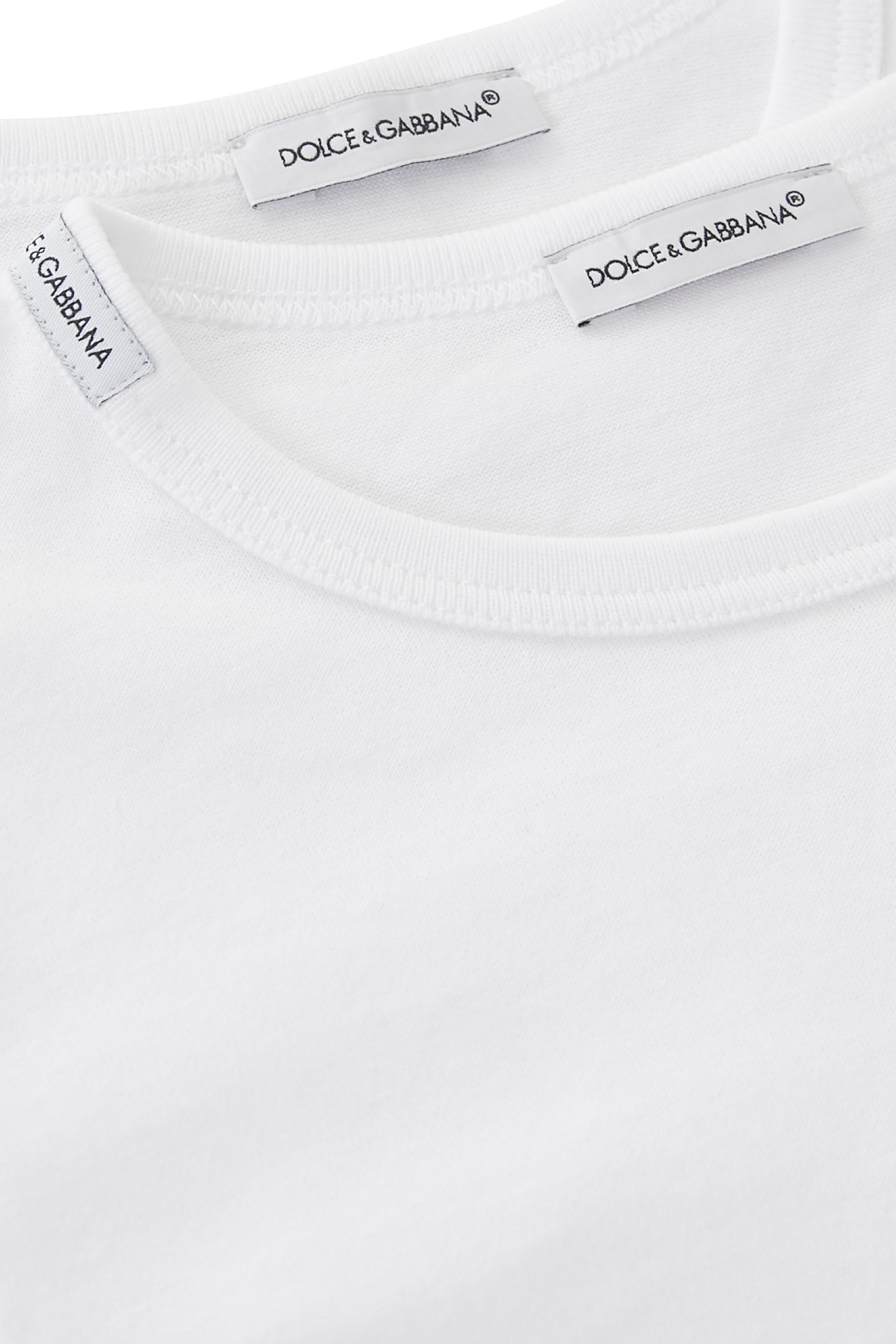 طقم تيشبرتات للأطفال بياقة ضيقة، قطعتين