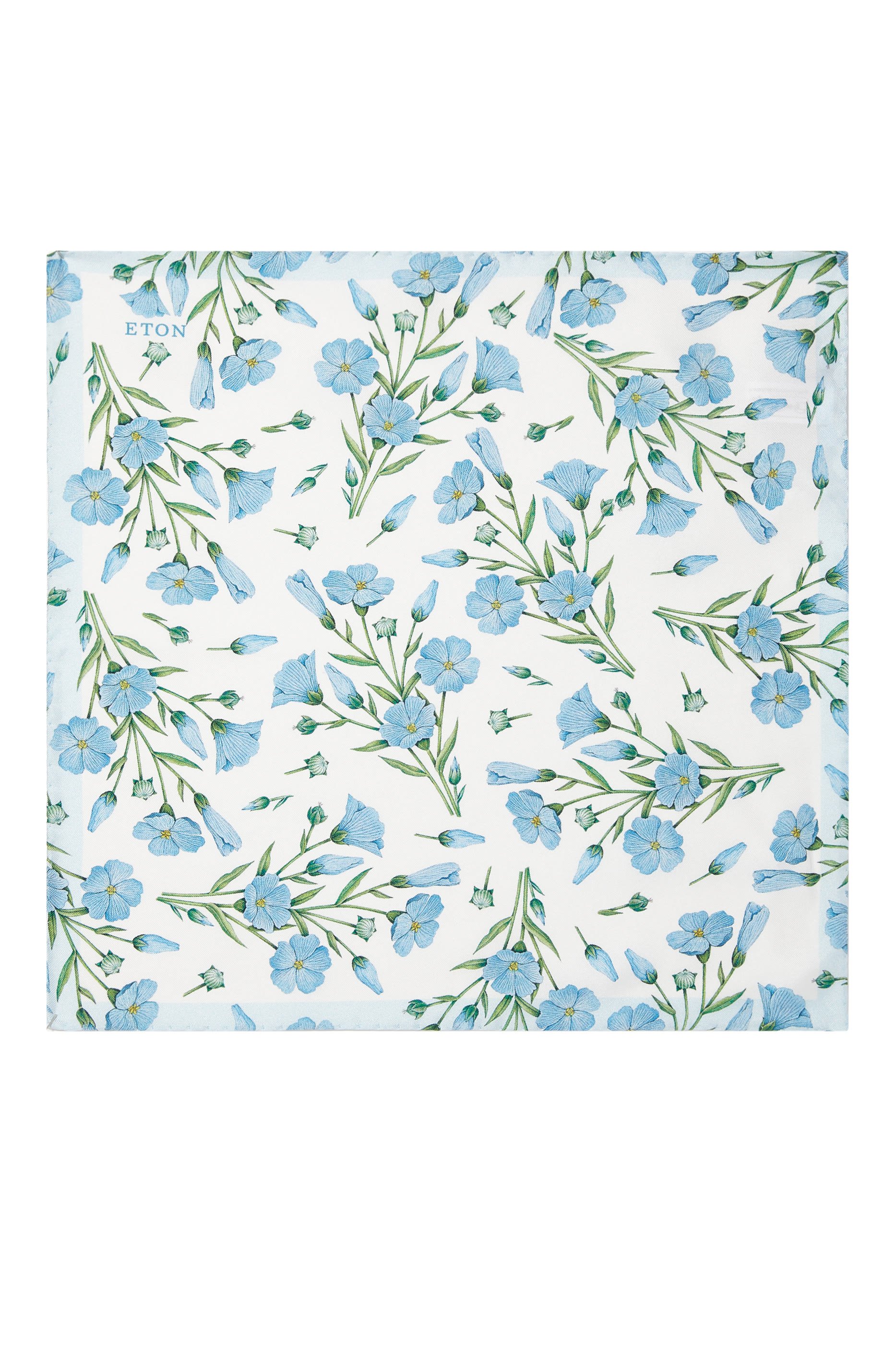 منديل جيب مربع بطبعات زهور حرير