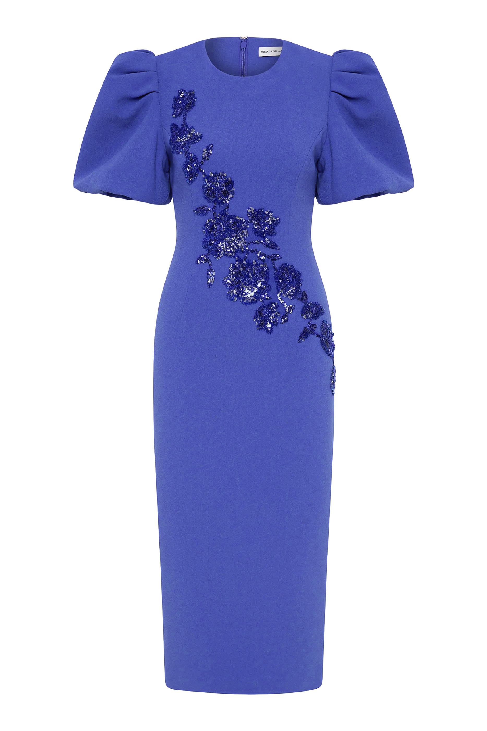 فستان إيفولت متوسط الطول بأكمام منفوخة