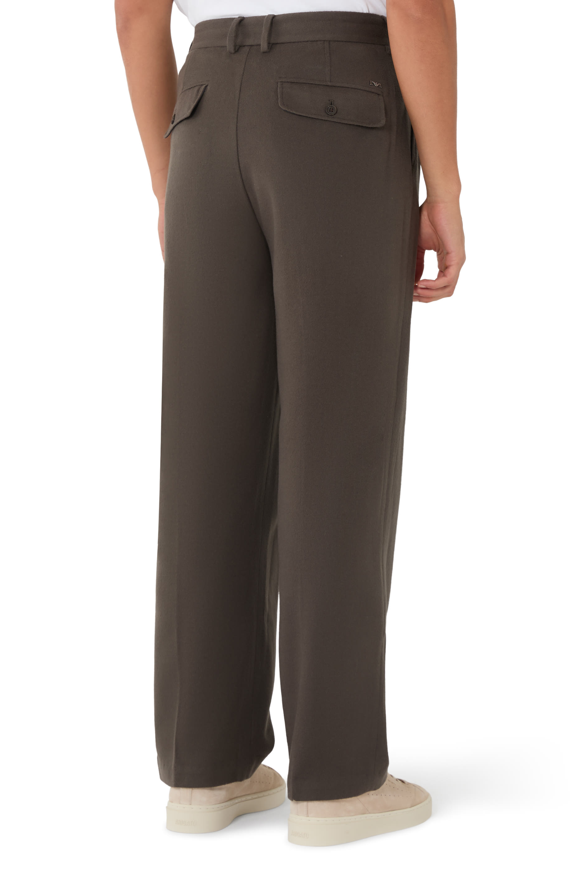 Virgin Wool Trousers with Pleats