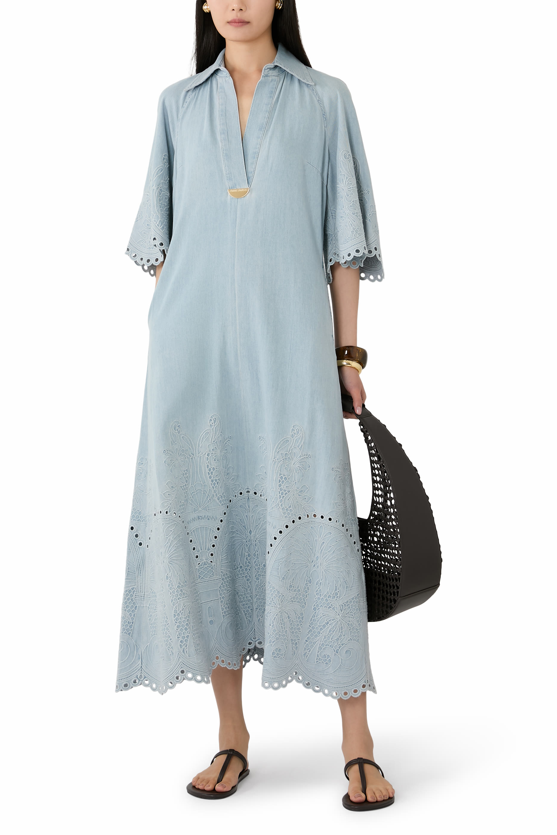 فستان داي لايت متوسط الطول دنيم