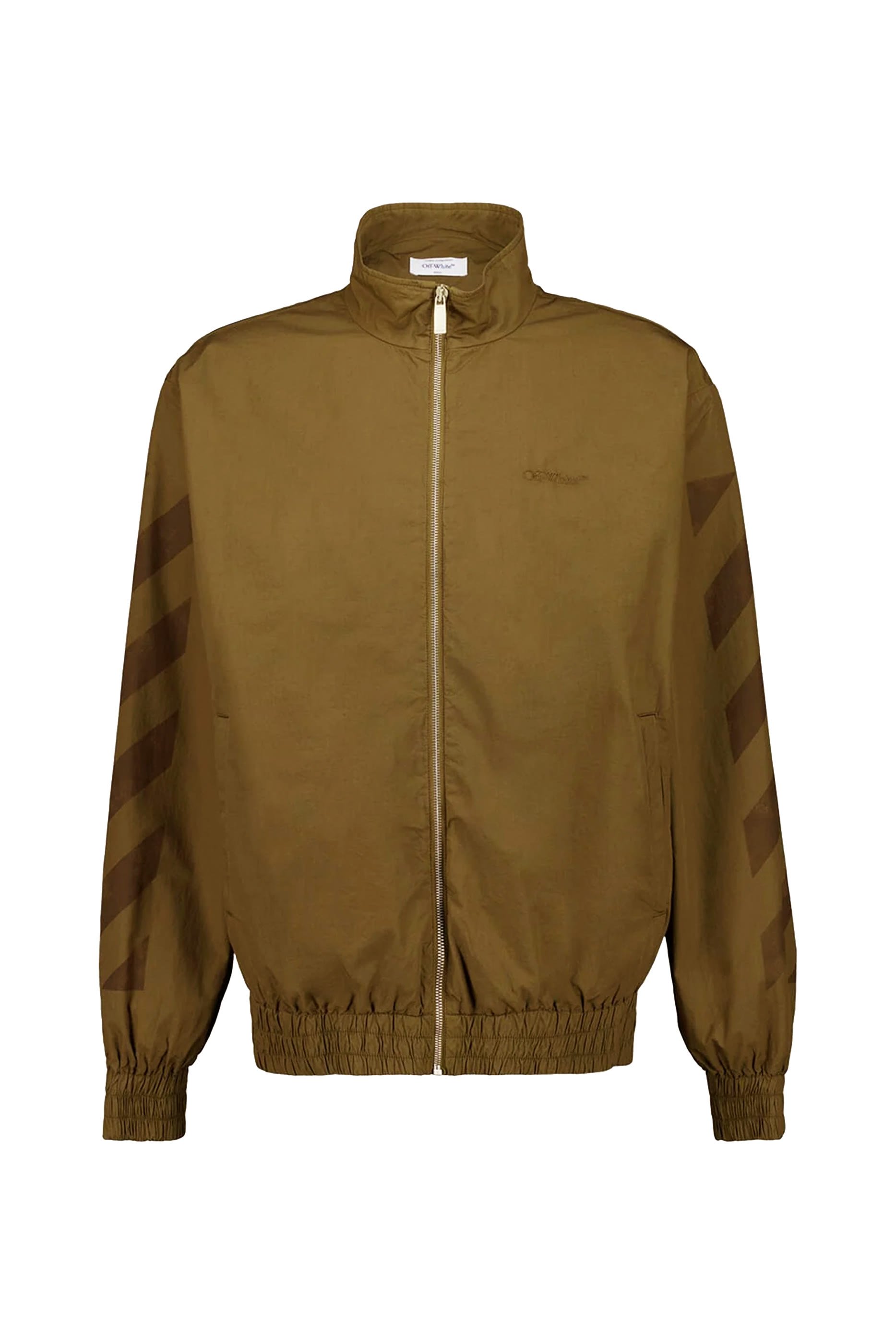 جاكيت رياضي بنقشة خطوط مائلة 