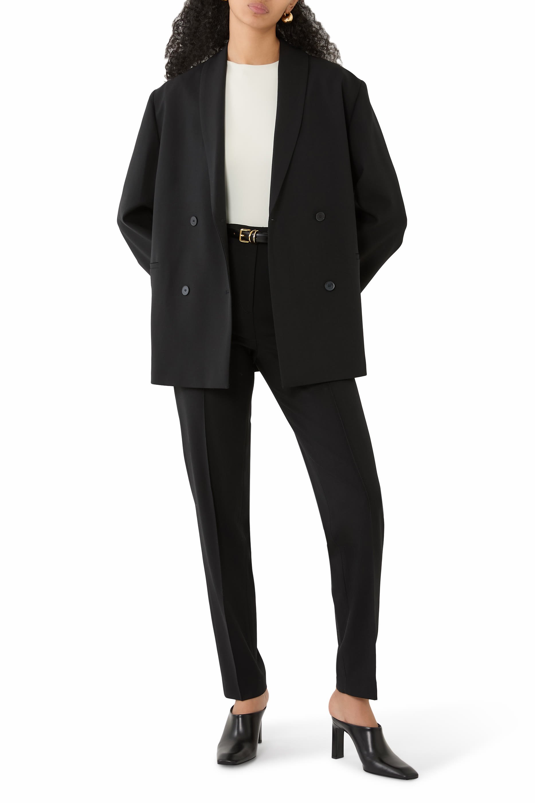 جاكيت سانشيا ال دي اس بصف أزرار وياقة شال