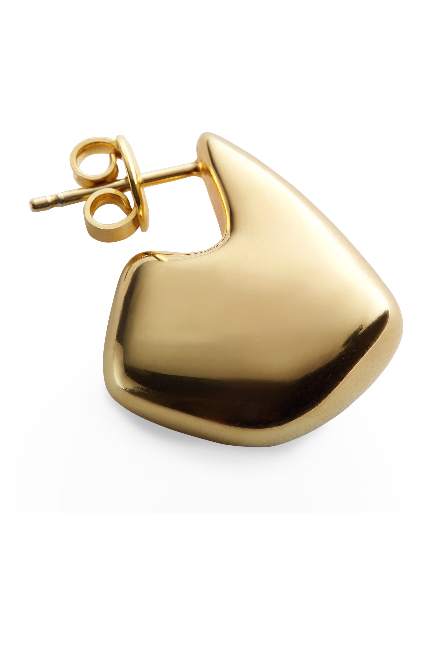 أقراط فين صغيرة، فضة استرلينية مطلية بذهب عيار 18