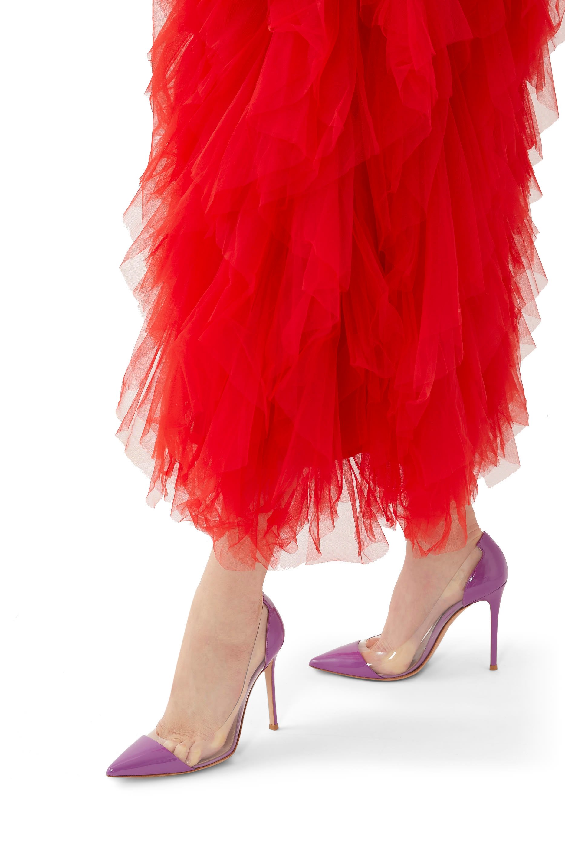 حذاء كلاسيكي 105 بأجزاء شفافة جلد