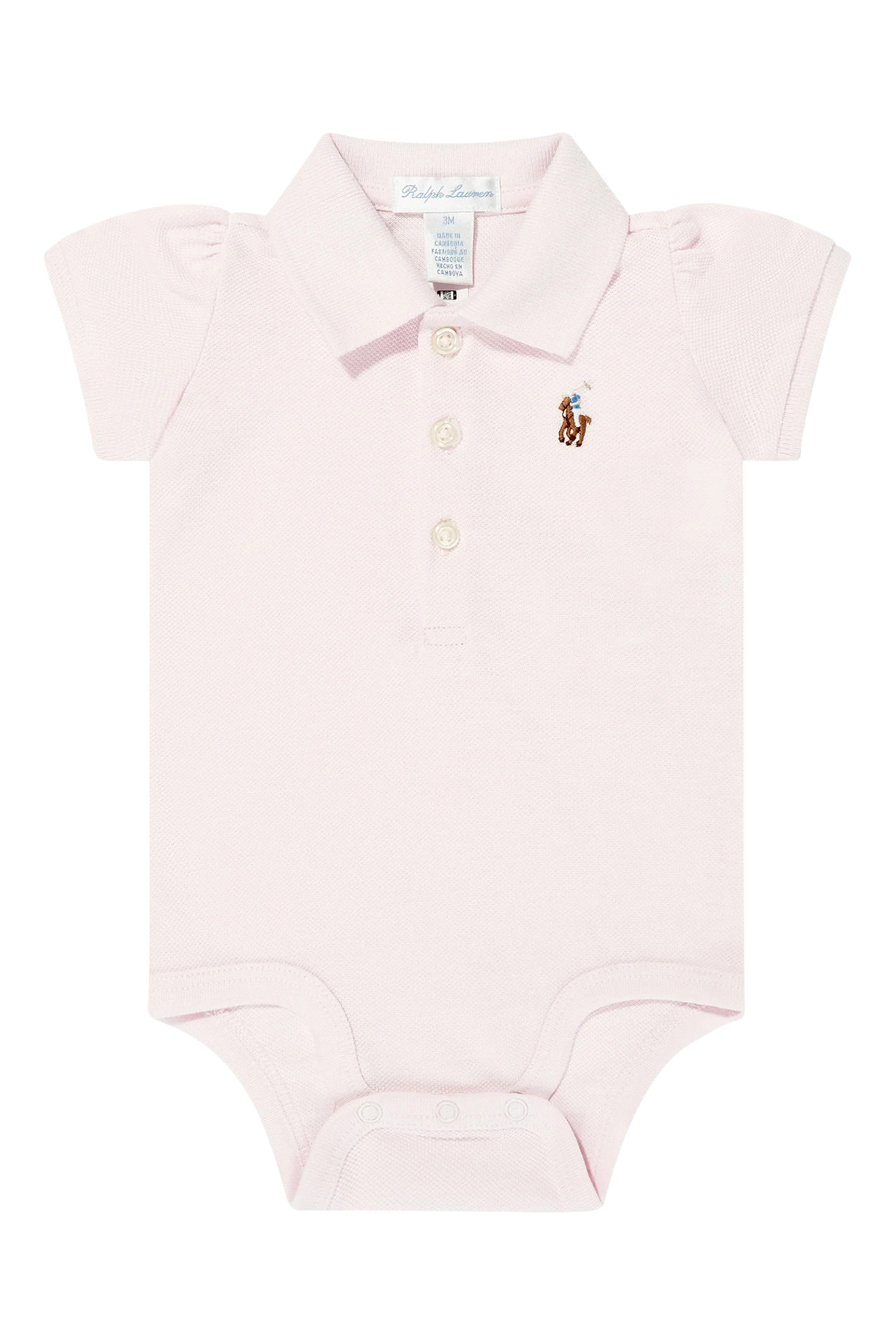 طقم أفرول ومريلة بشعار الماركة للأطفال