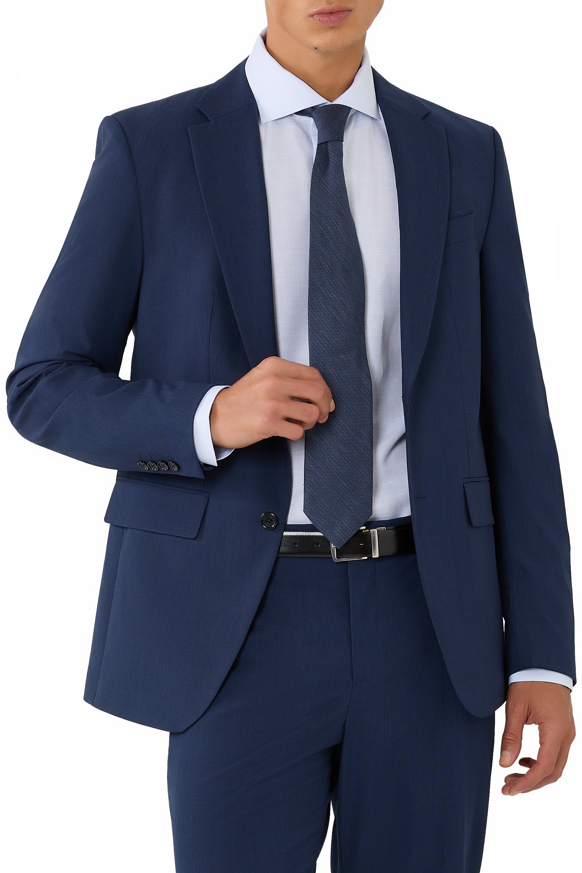 ربطة عنق قطن حرير كتان بلون سادة