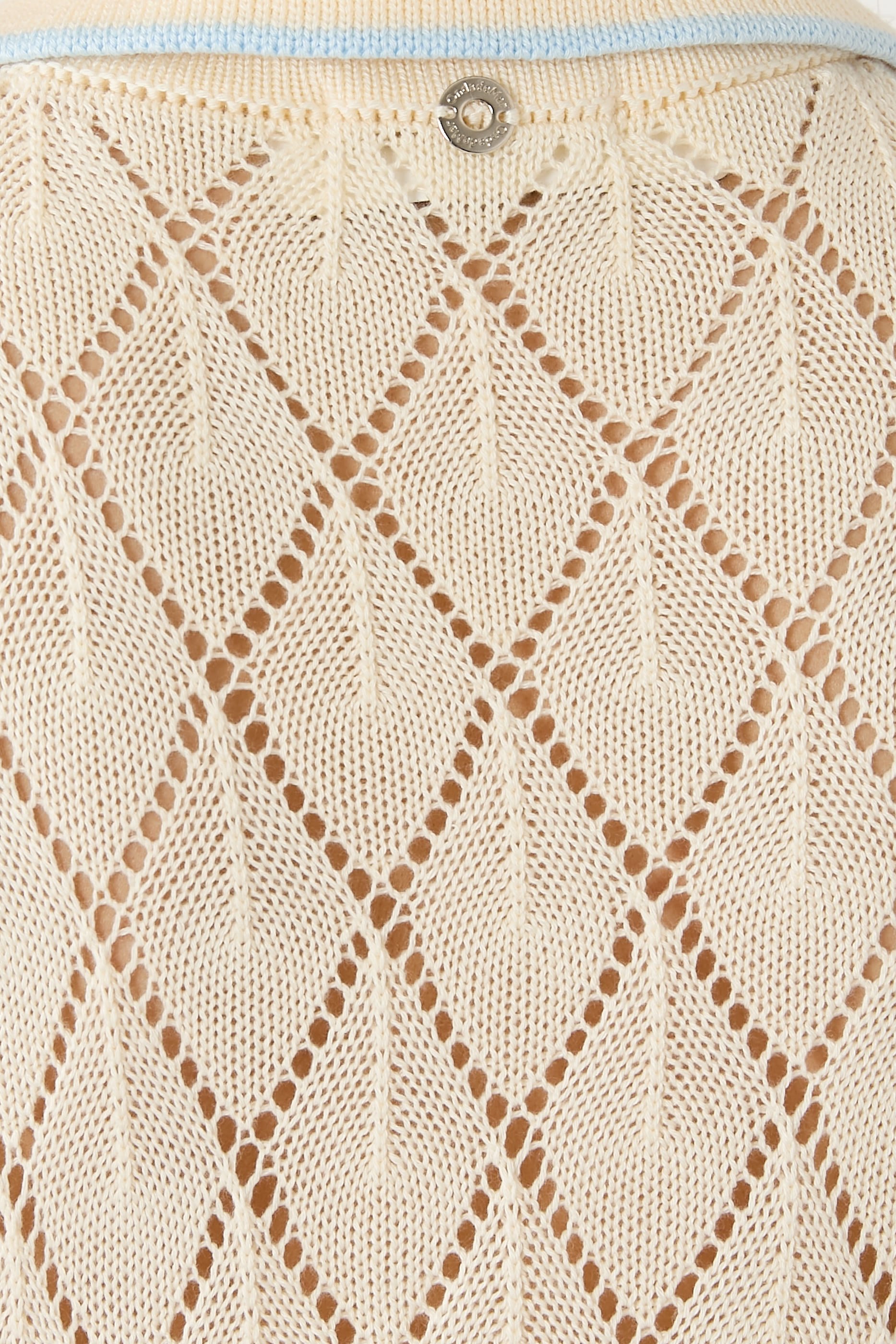 قميص بولو زايلي منسوج بأكمام قصيرة