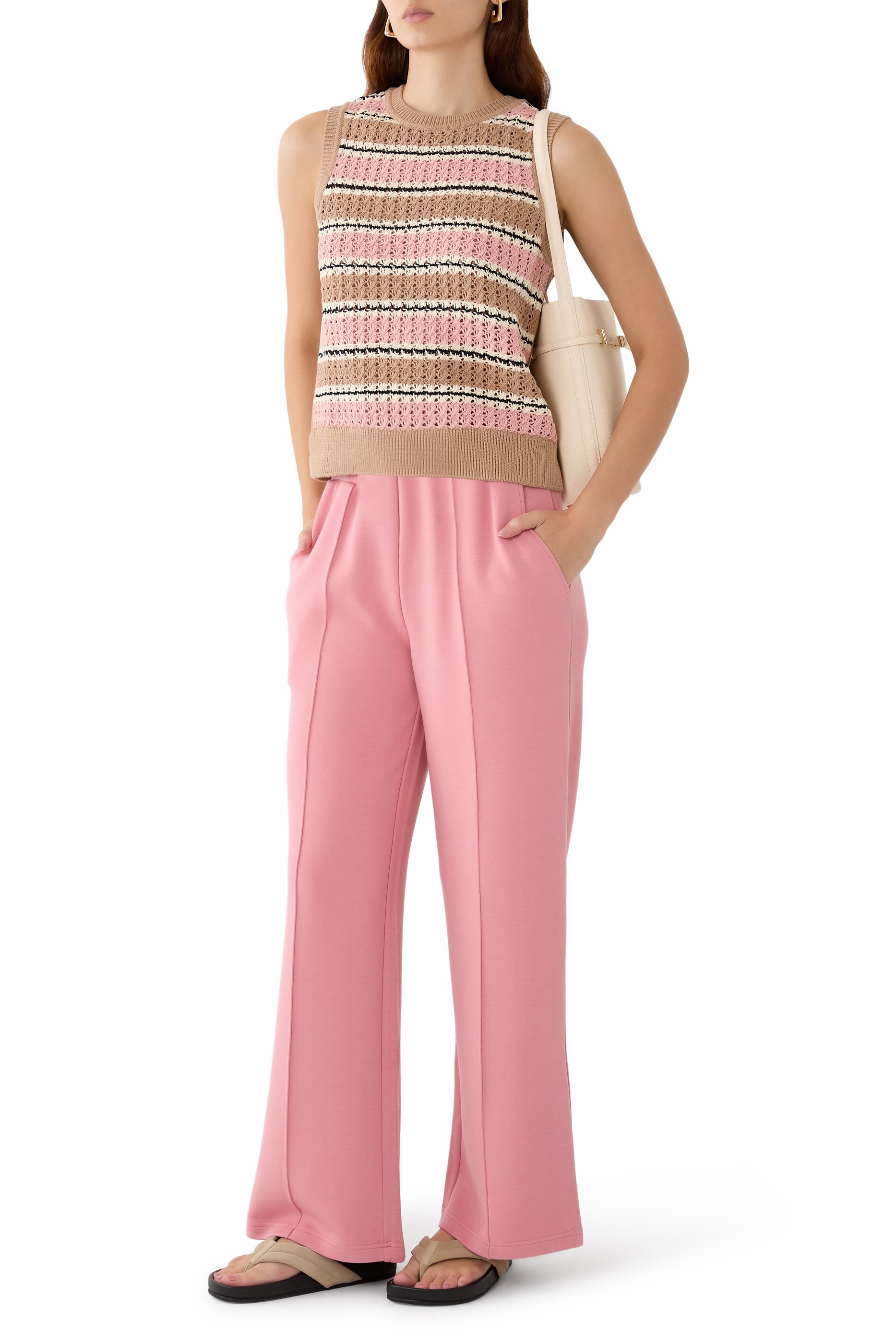 بنطال بقصة ساق واسعة 30 بوصة