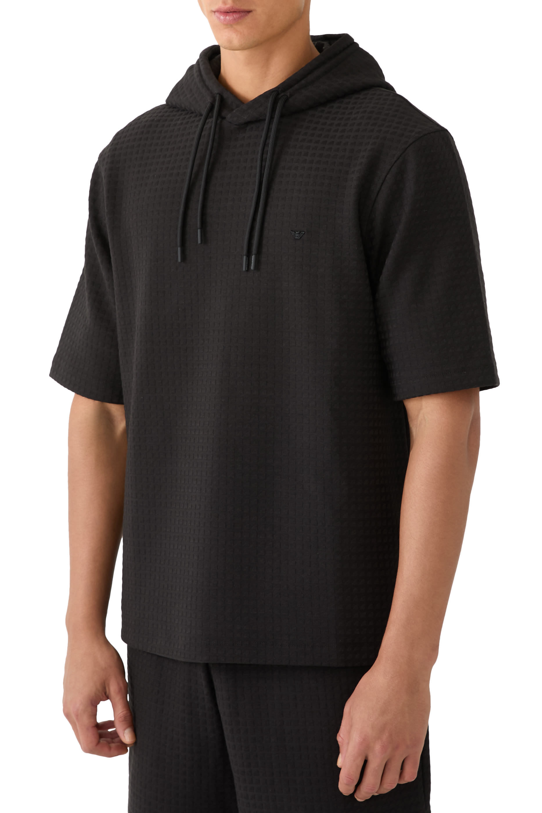 سويت شيرت بقصة فضفاضة وغطاء رأس جيرسيه