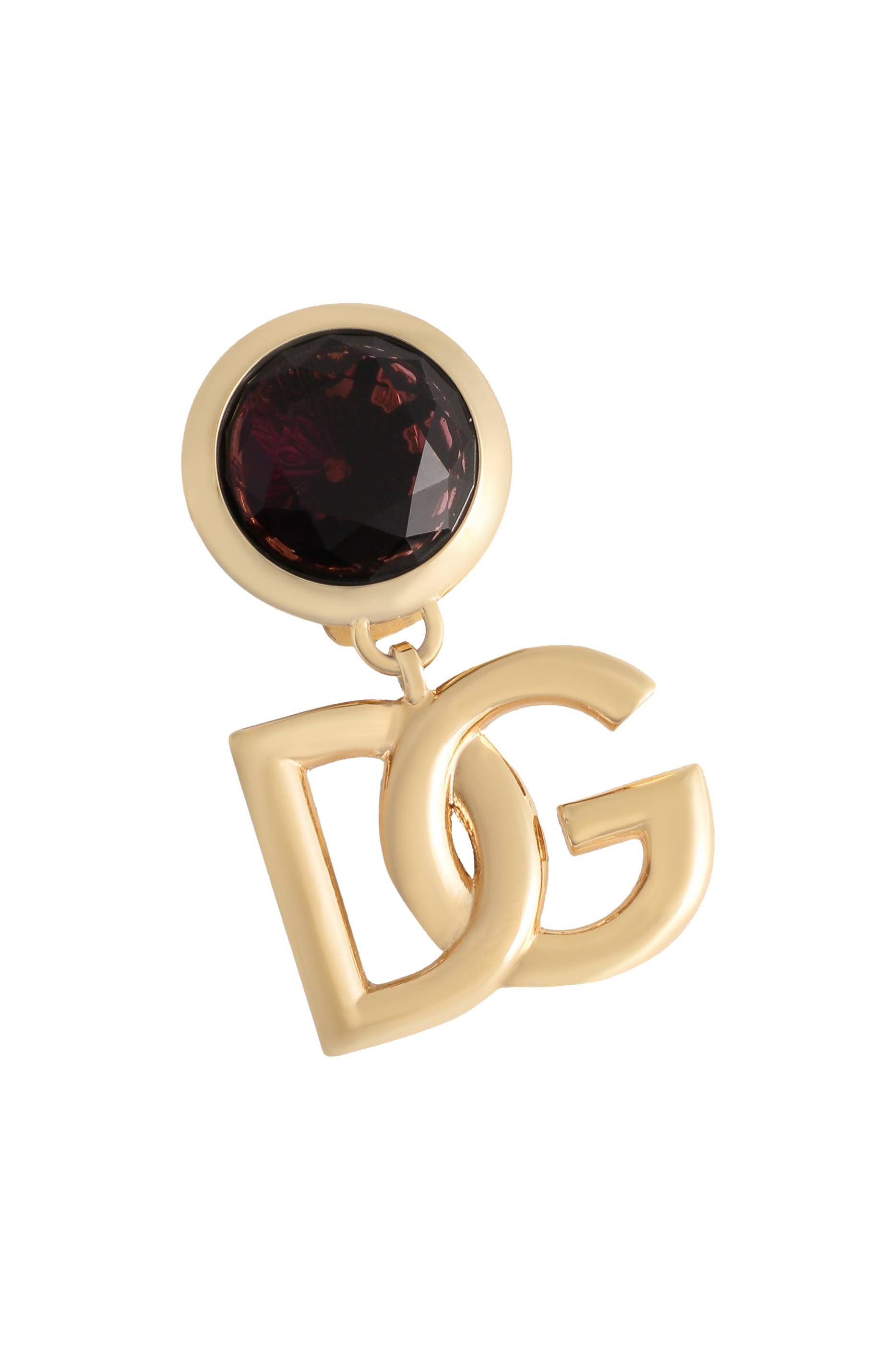 أقراط بمشبك مزينة بشعار الماركة