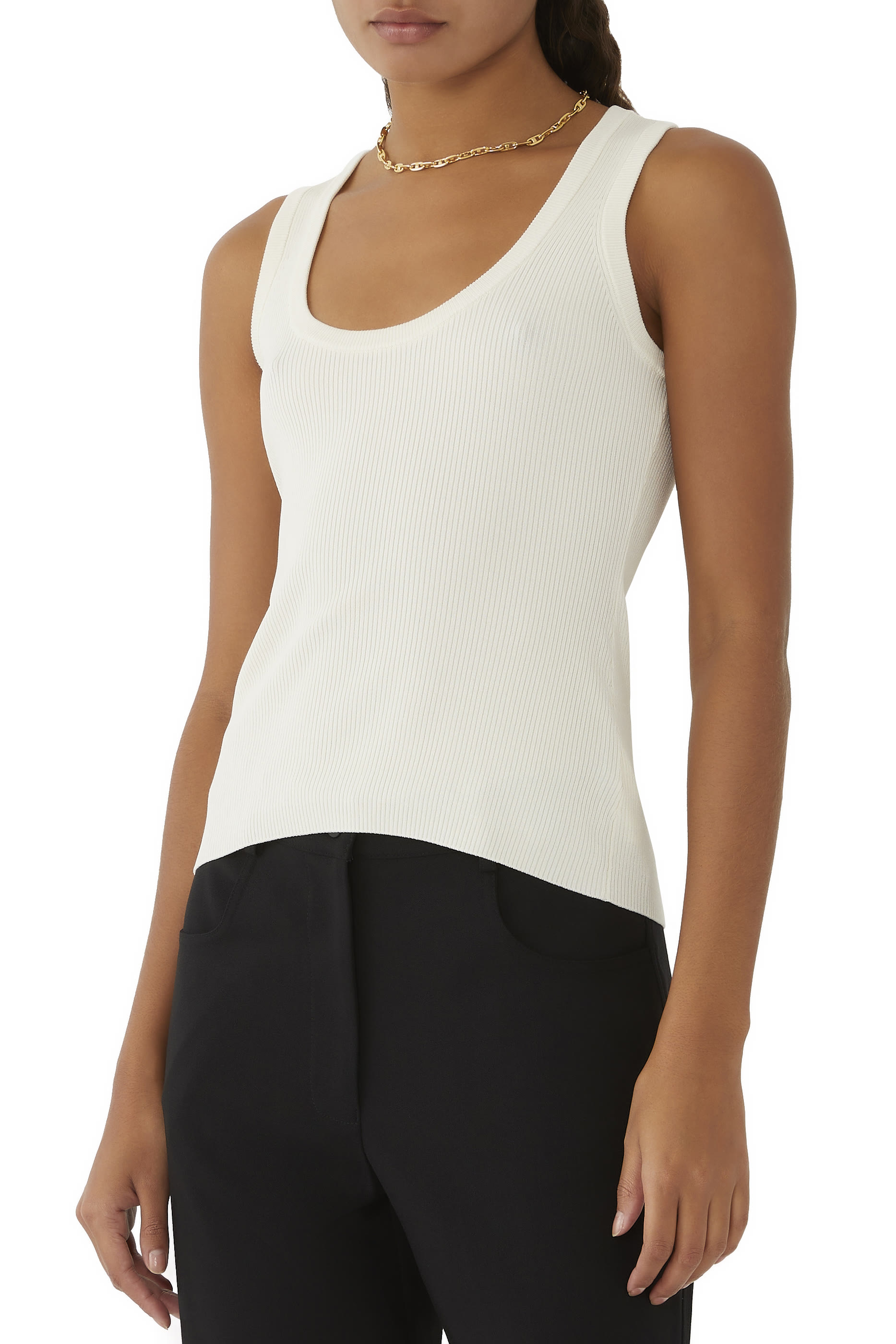 بلوزة بلا أكمام نسيج مضلع