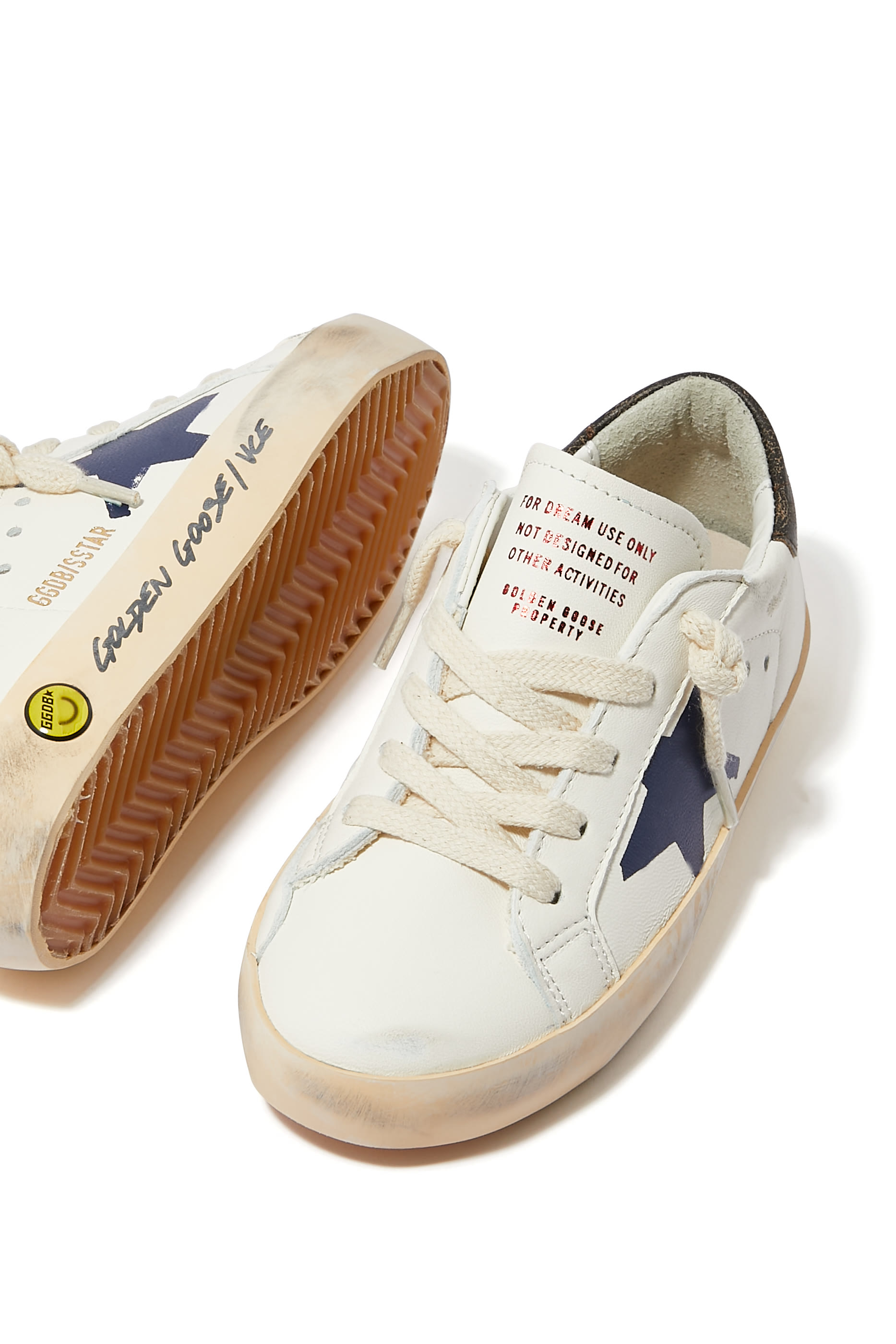 Kids Super-Star Nappa Leather Sneakers