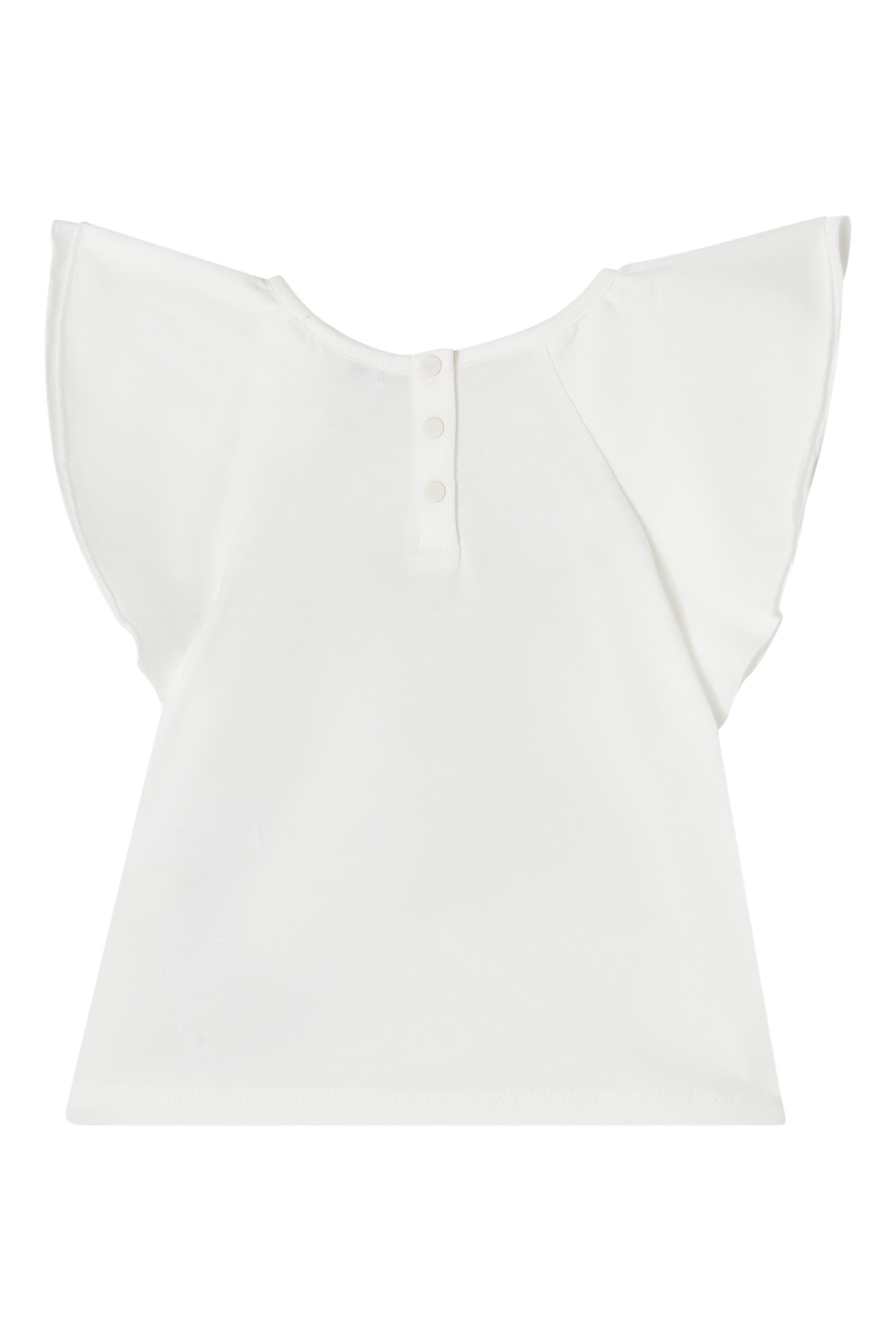  تيشيرت بطبعة شاطئ مزين بكشكش للأطفال