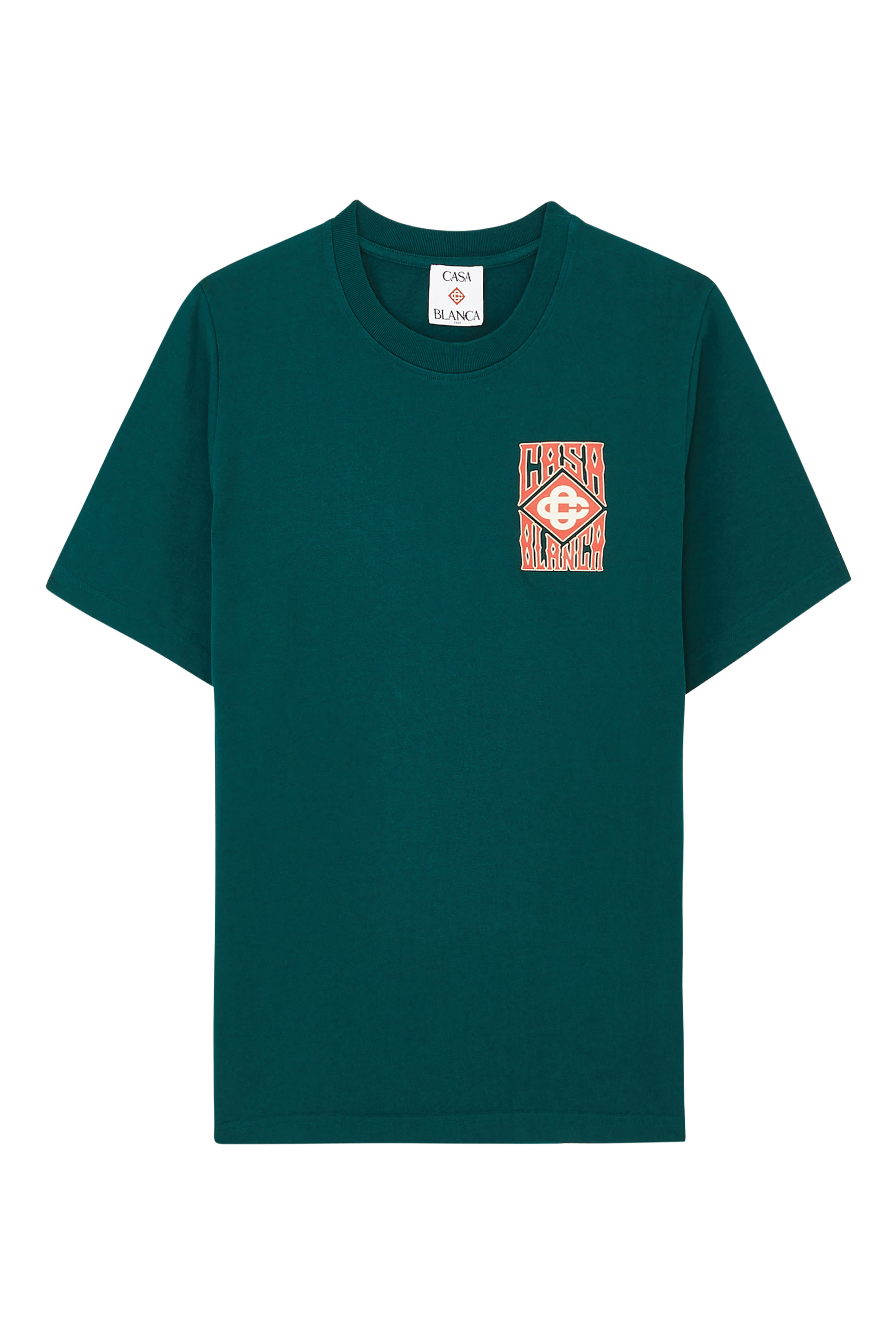 تيشيرت بأكمام قصيرة وشعار الماركة