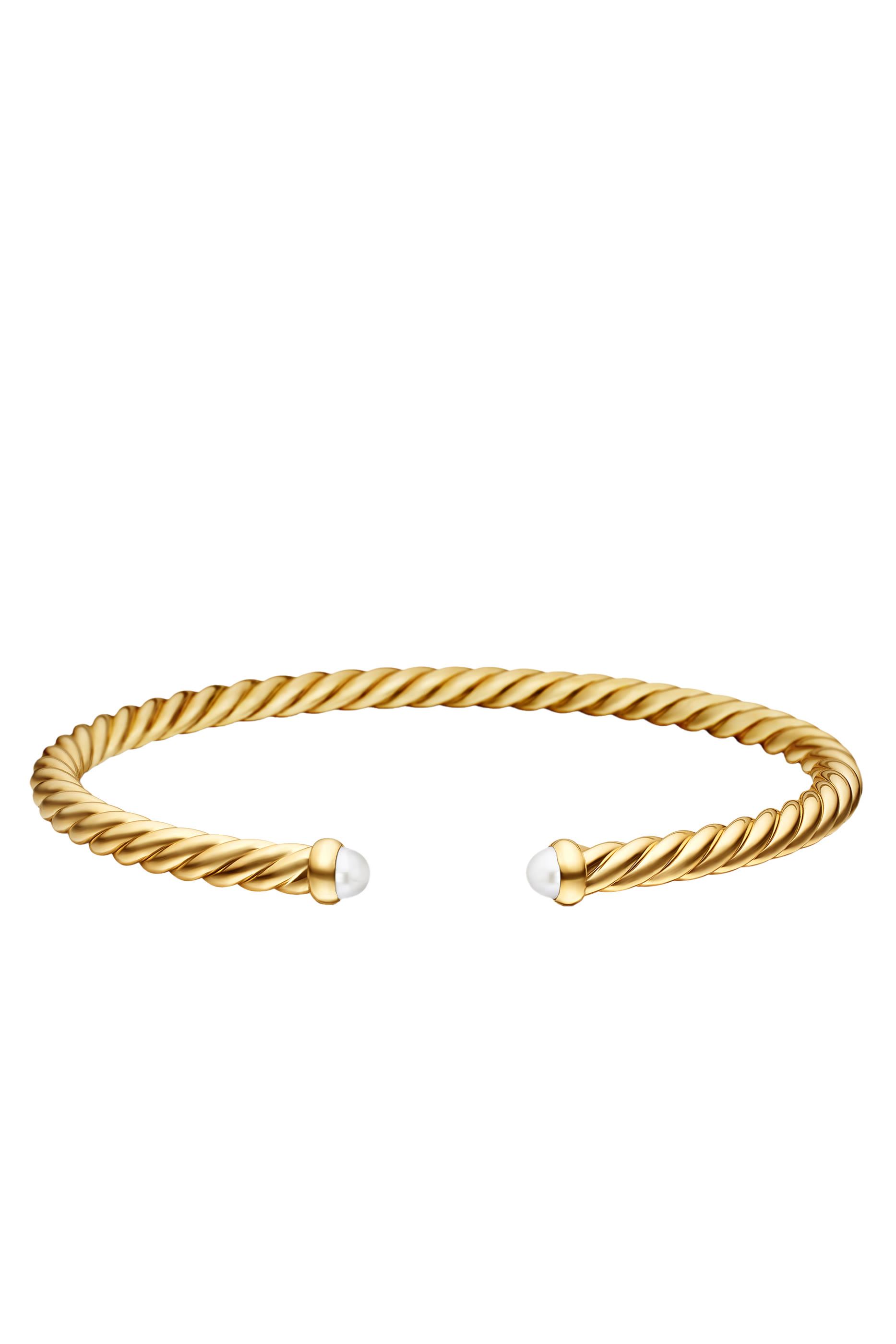 سوار كابل فليكس مرصع بلؤلؤ ذهب أصفر عيار 18