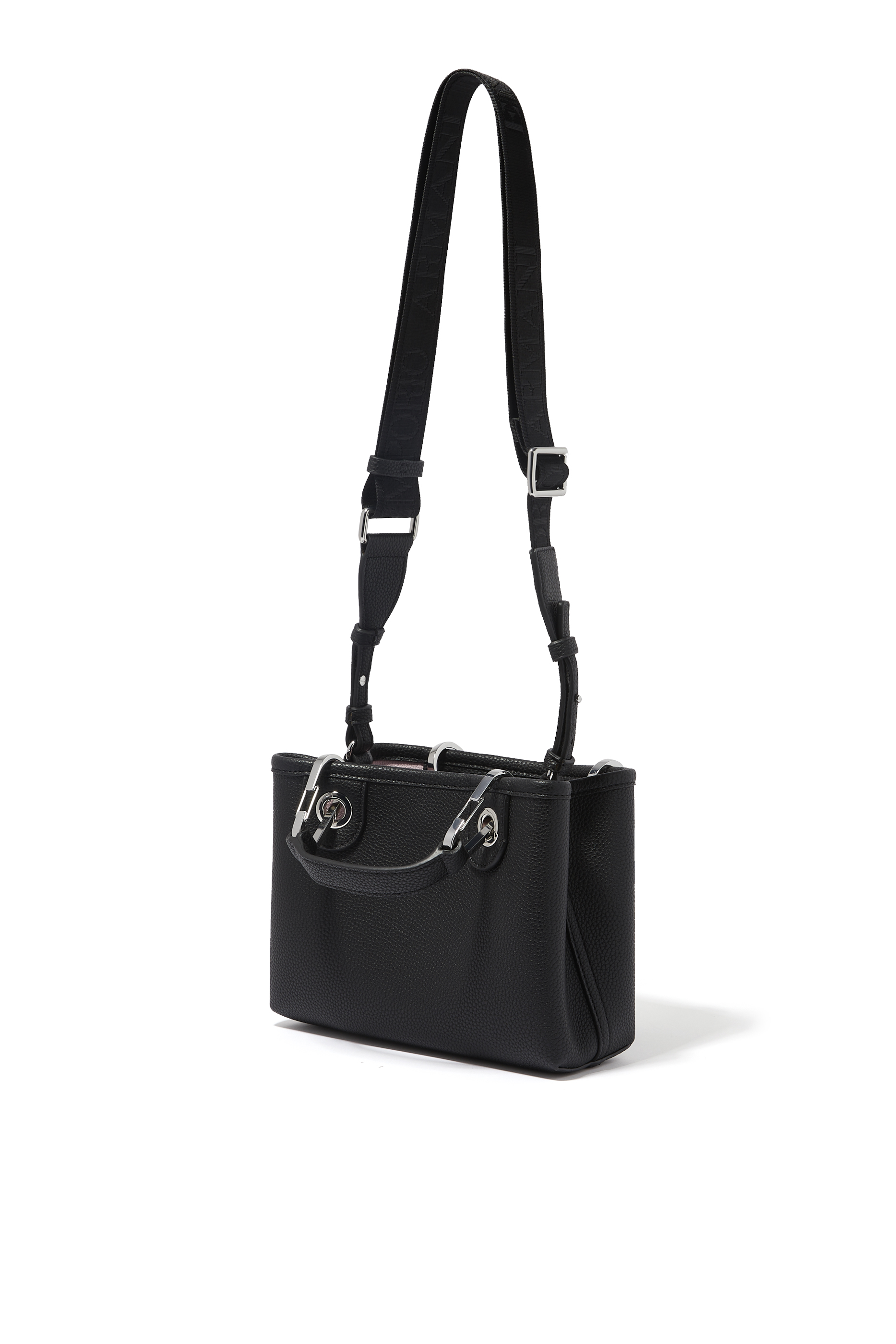 حقيبة صغيرة بطبعات بارزة بشعار الماركة